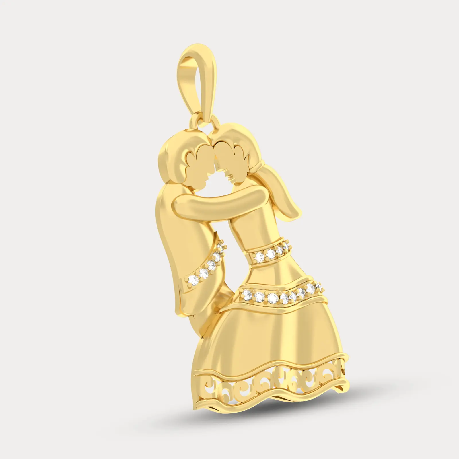 Cute Couple  Pendant, alternate view