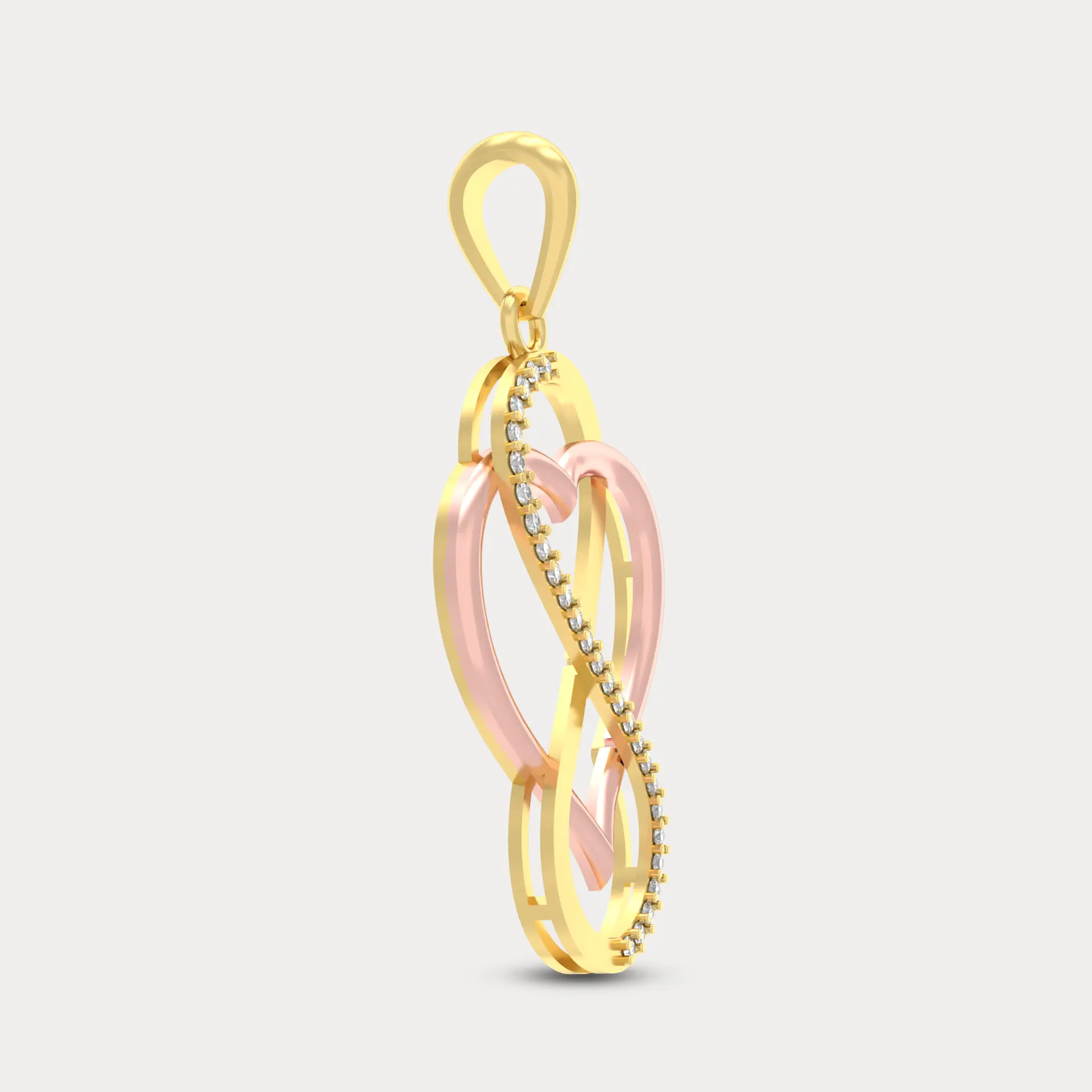 Dual Tone Infinity Pendant, alternate view
