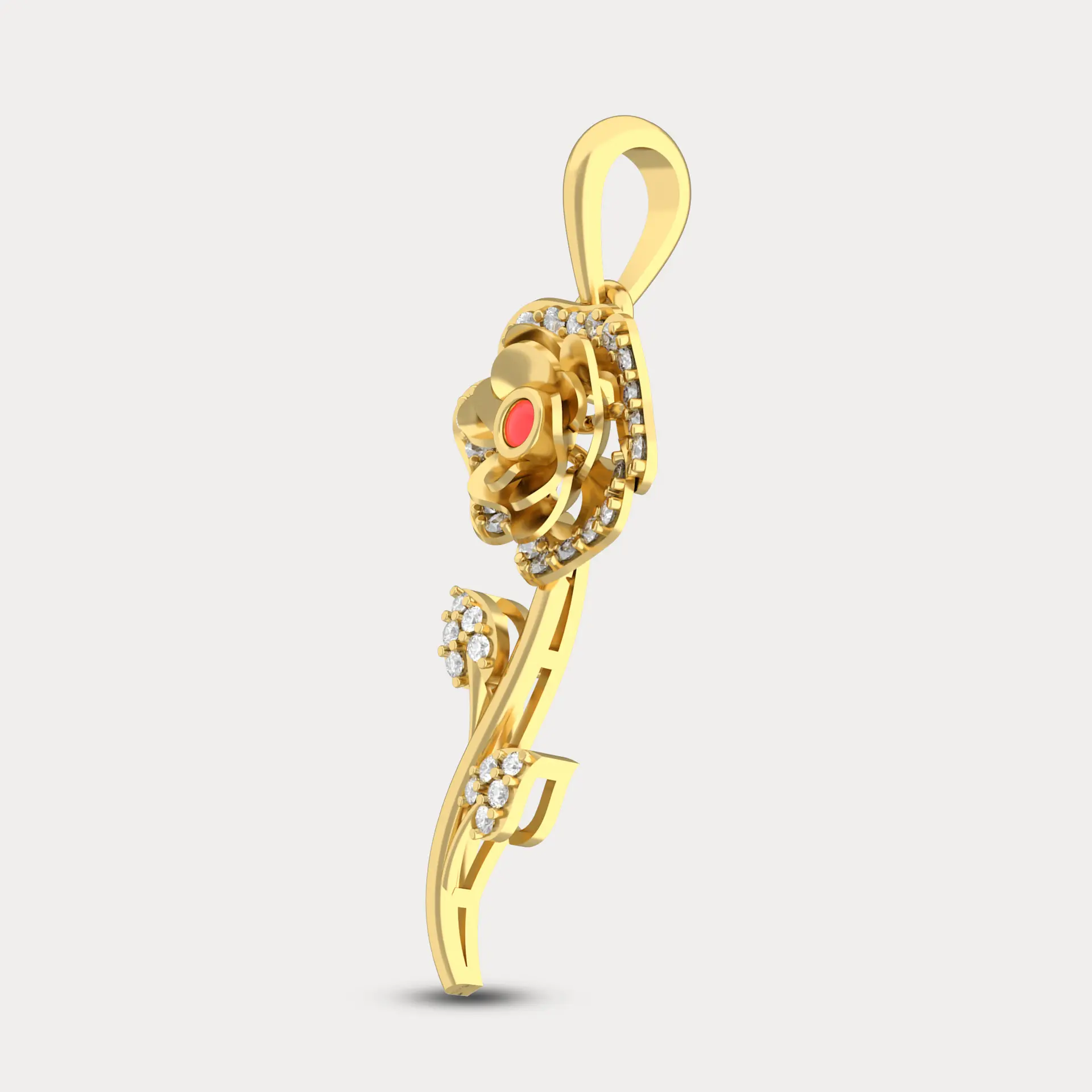 Rose Pendant, alternate view