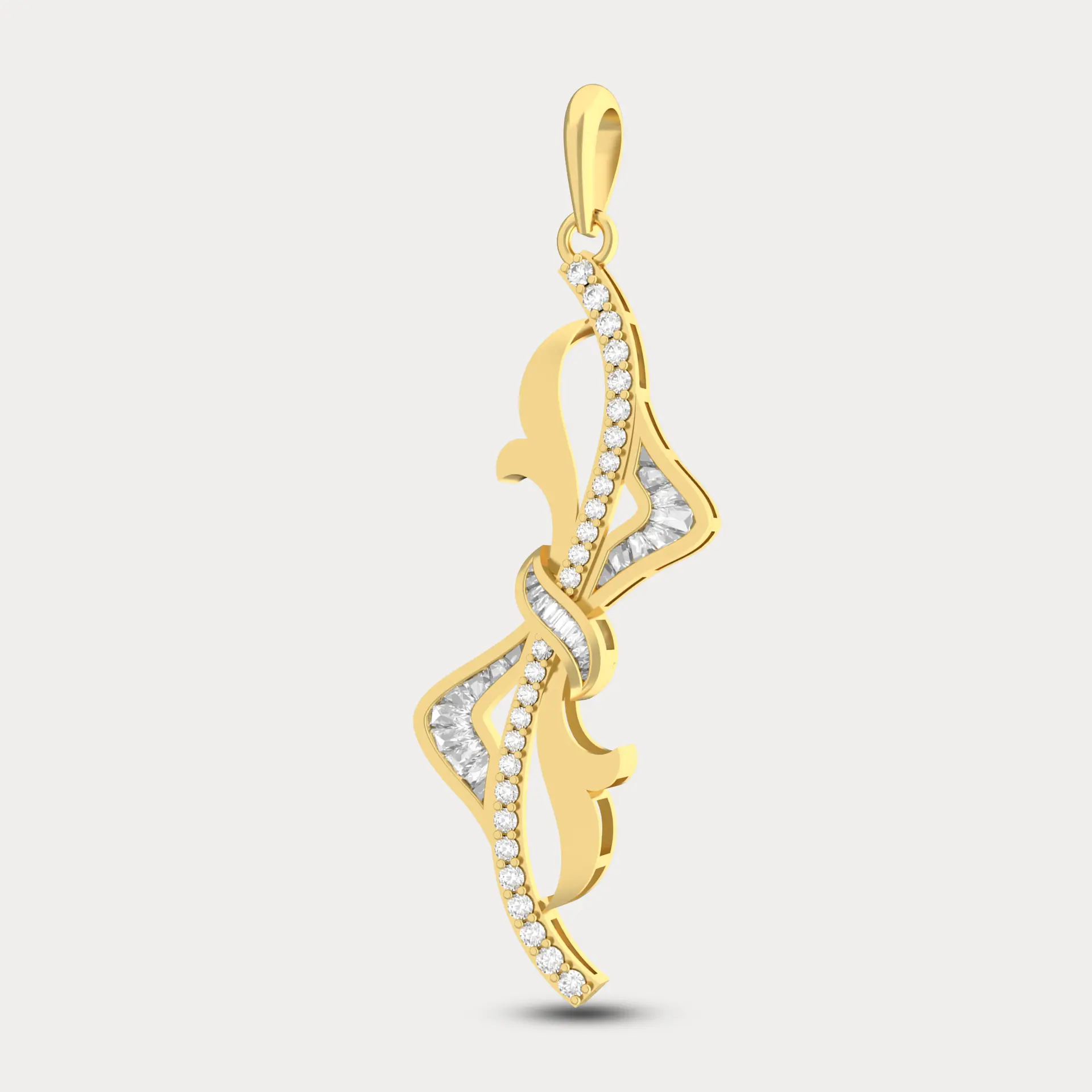 Step Cut Diamond Pendant