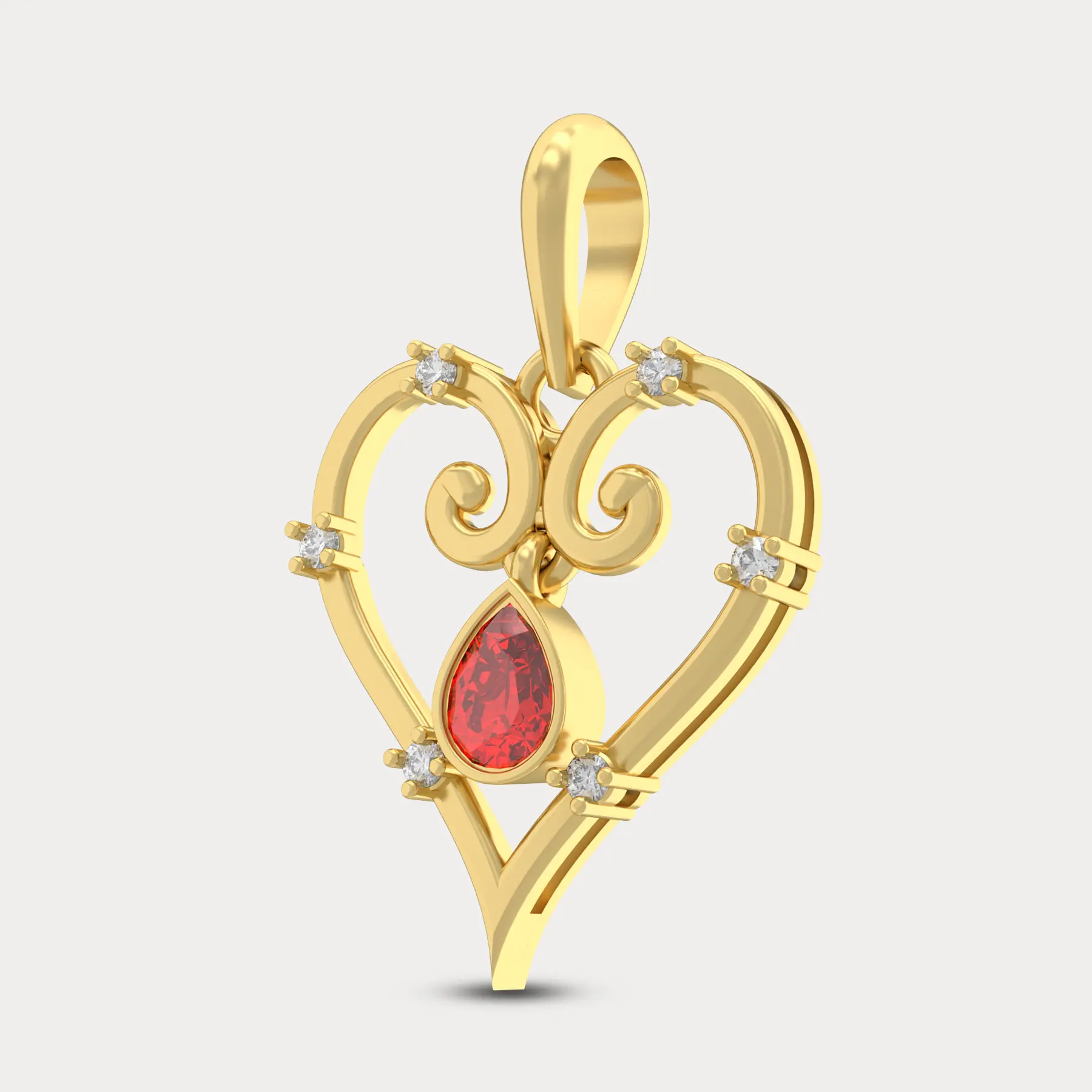 Heart On Fire Pendant