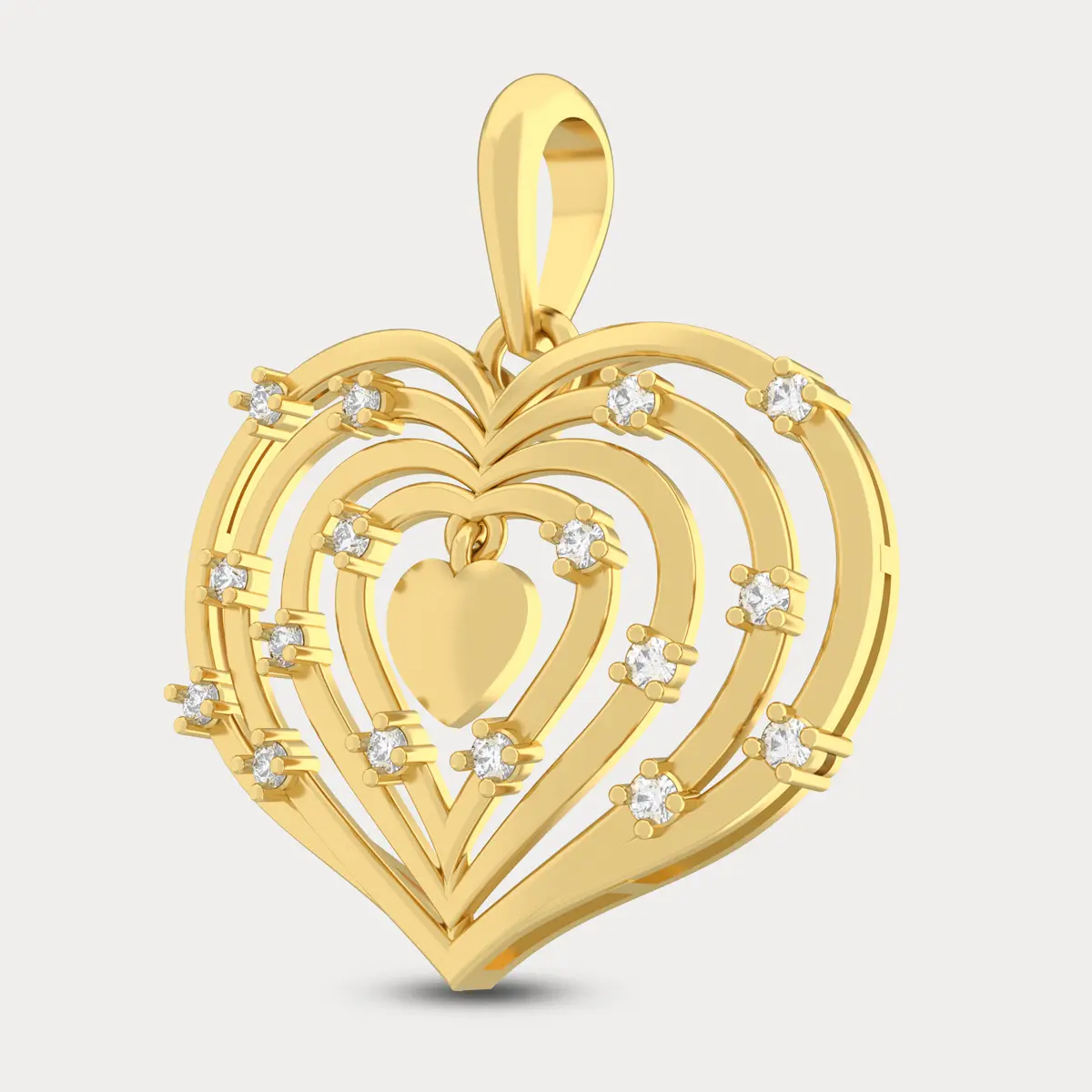 Celestial Heart Diamond Pendant