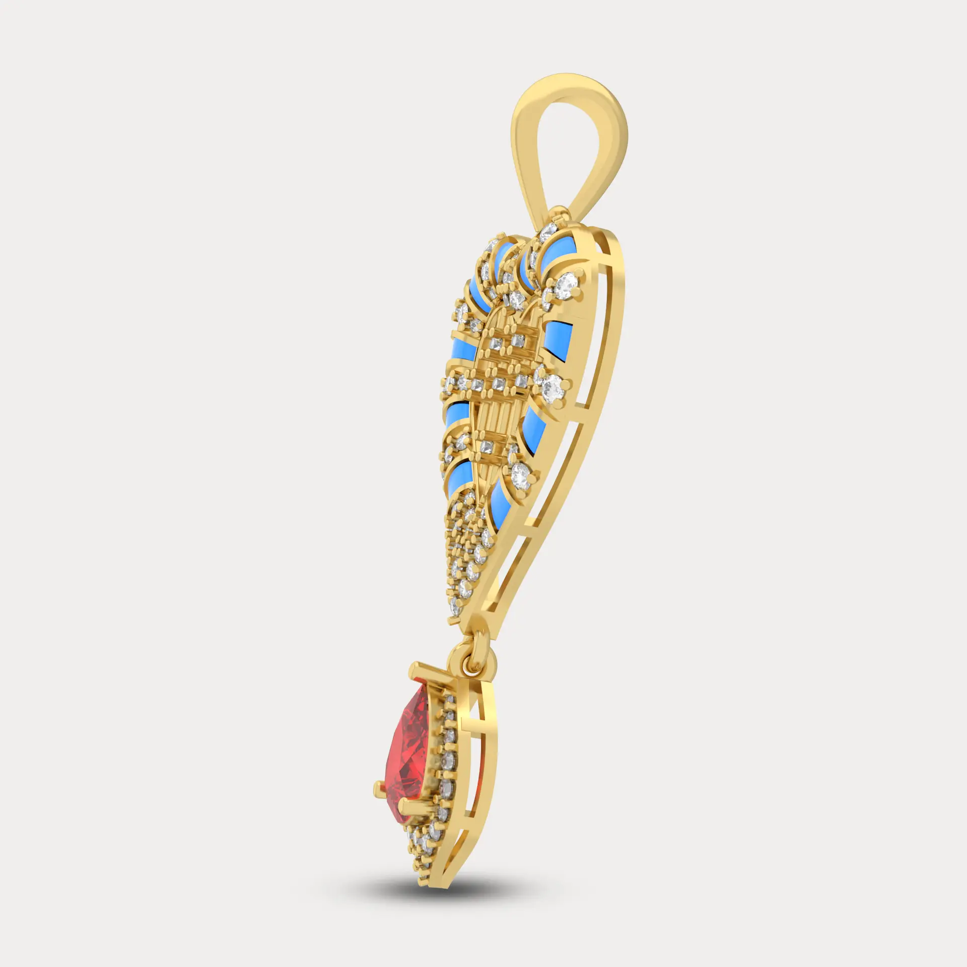 Serenity Drop Diamond Pendant, alternate view
