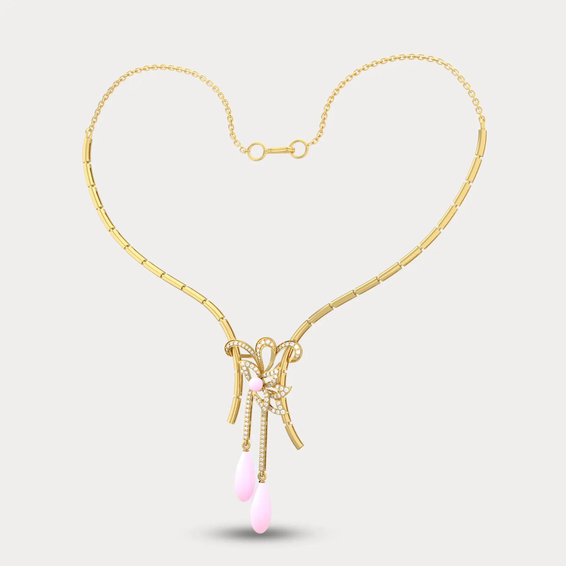 Floating Floral Diamond Necklace