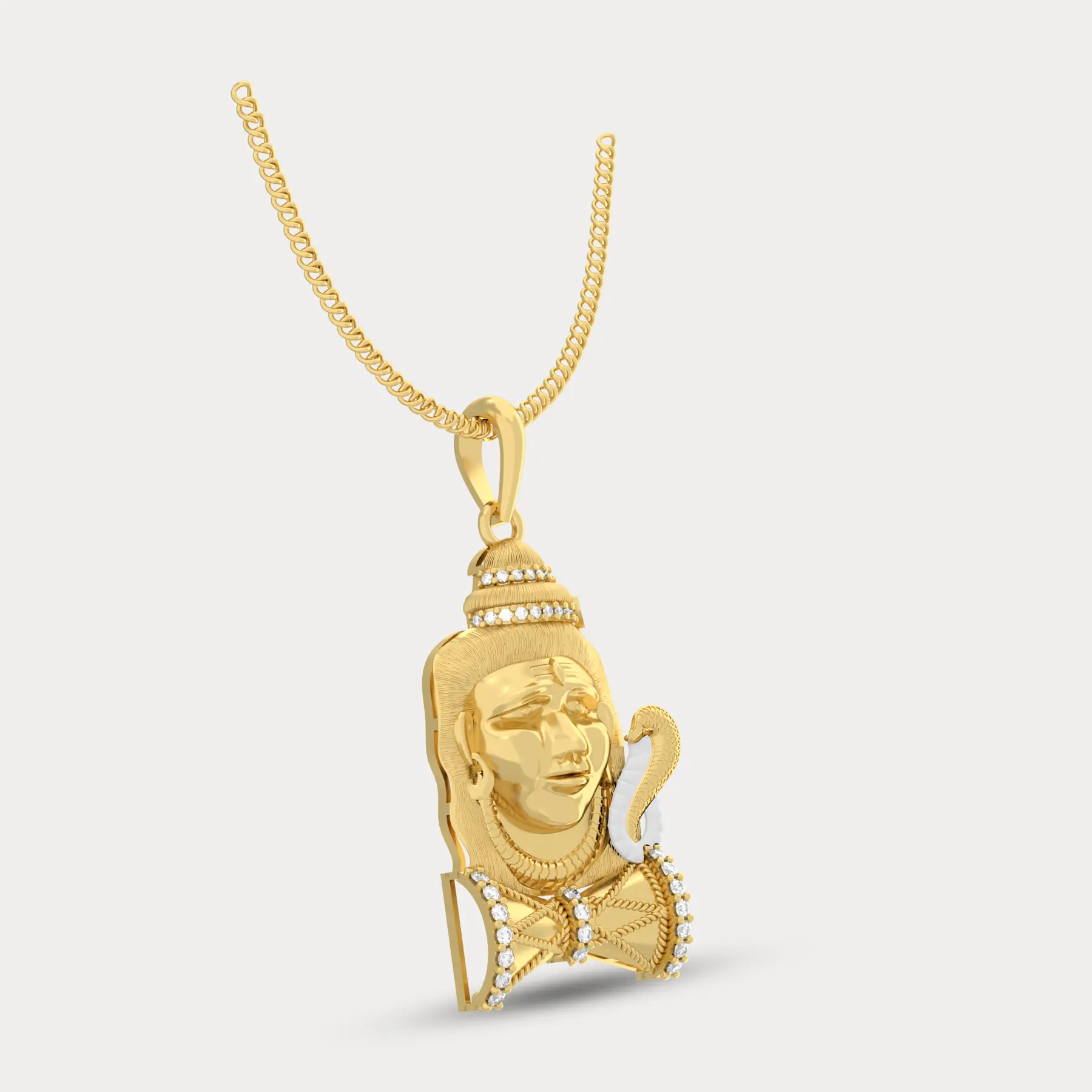 Shiva Diamond Pendant, alternate view