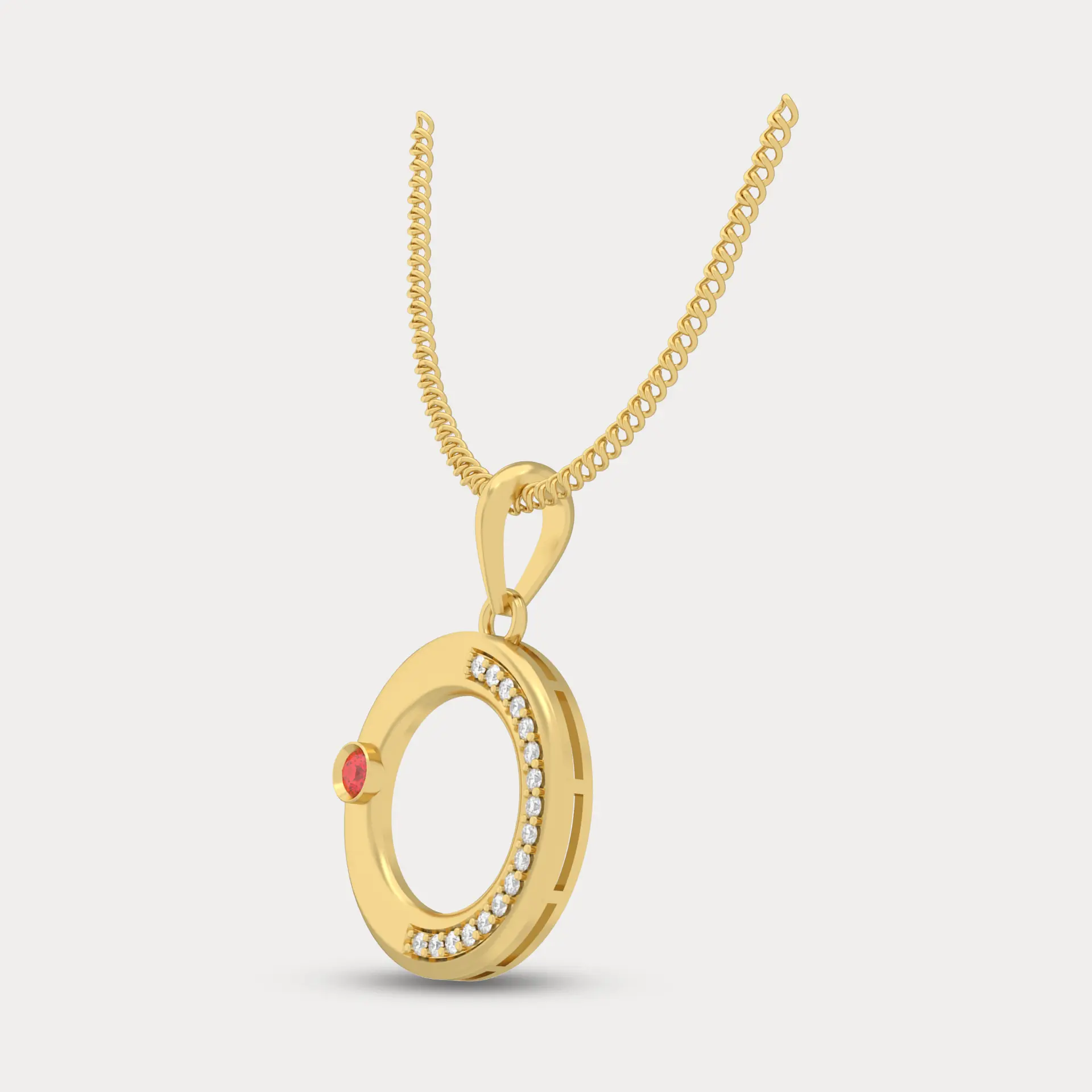 Gleaming Diamond  Pendant, alternate view