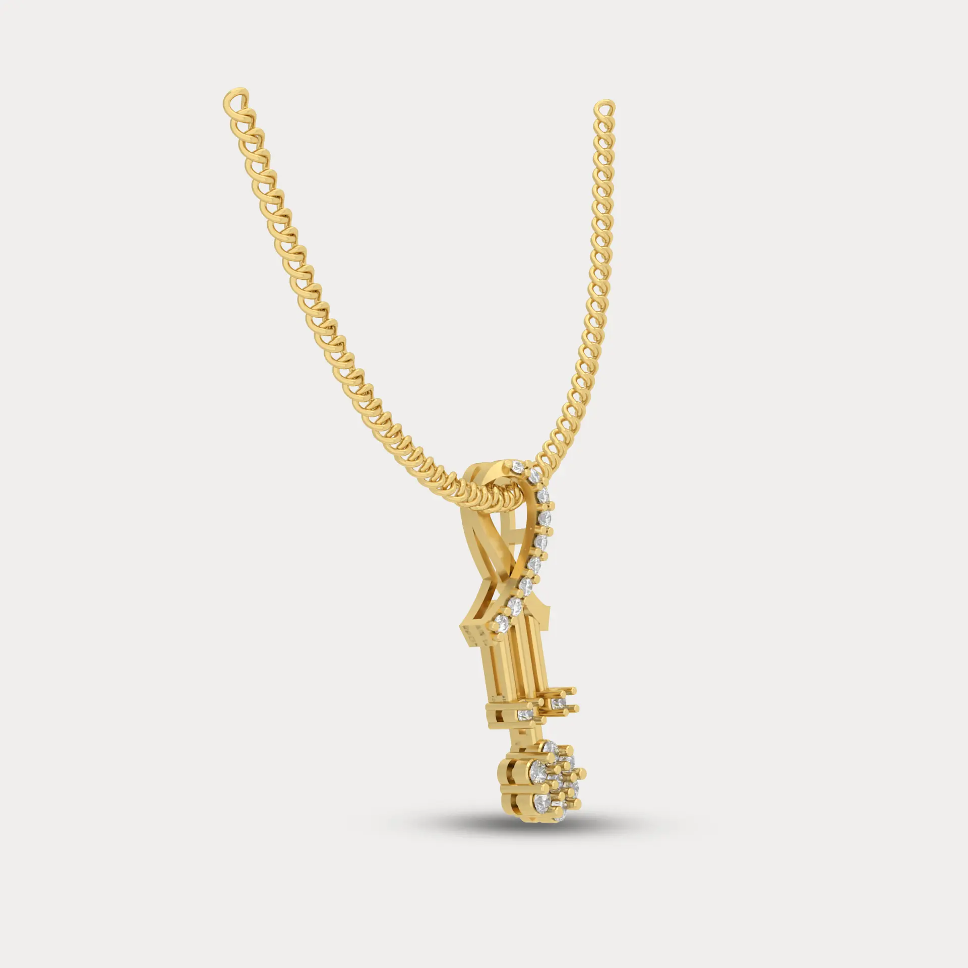 Ornate Diamond Pendant, alternate view