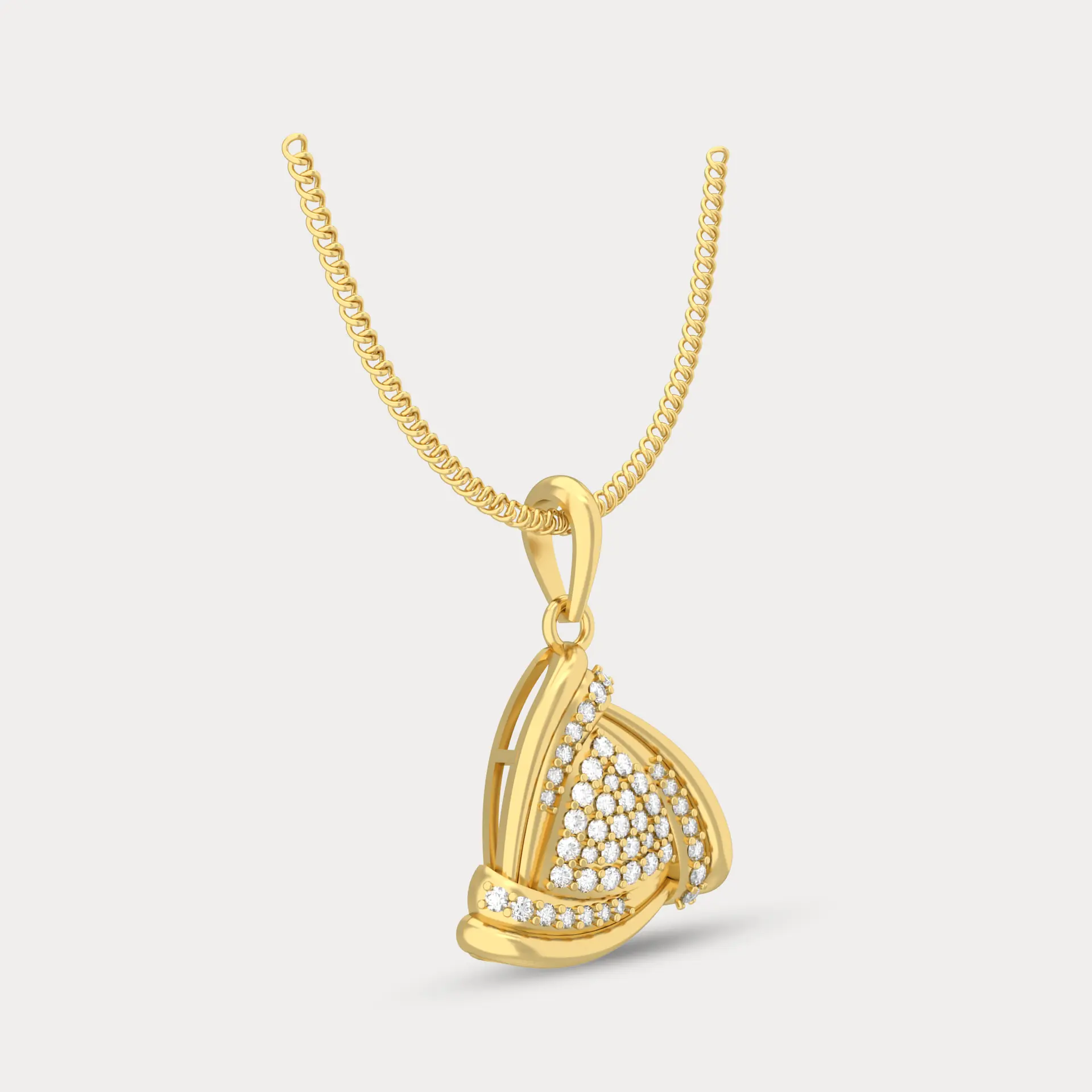  Triquetra Diamond Pendant, alternate view