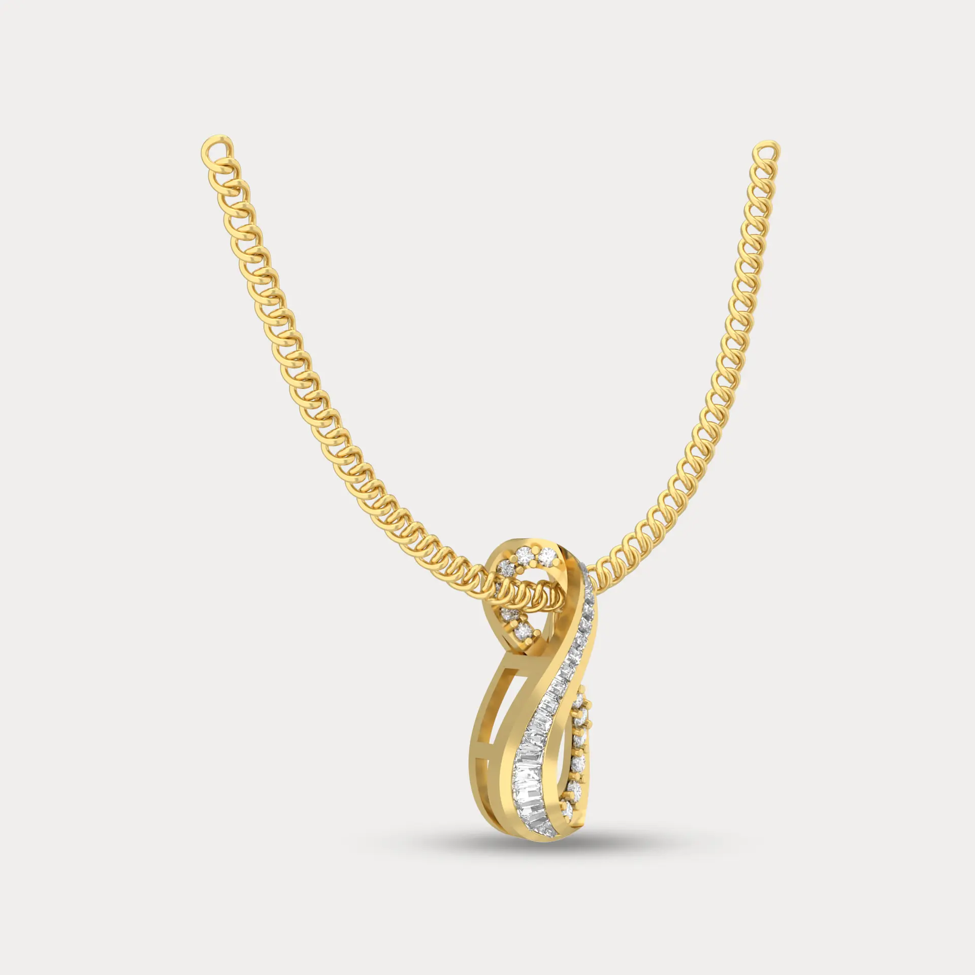 Infinity Diamond Pendant, alternate view