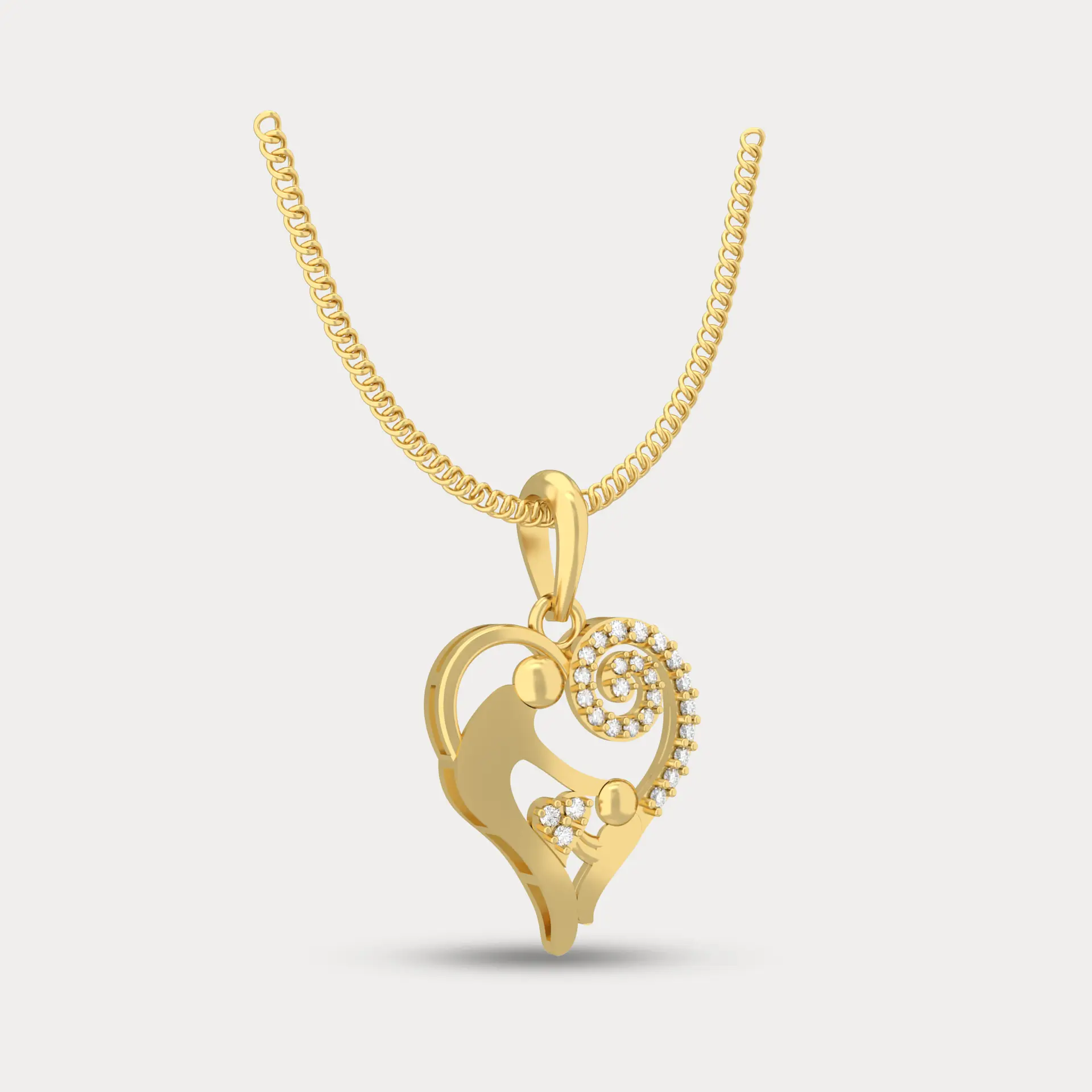 Balika Diamond Pendant, alternate view