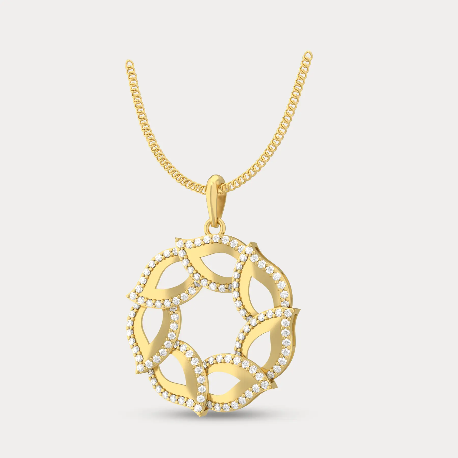 Leafy Diamond Pendant