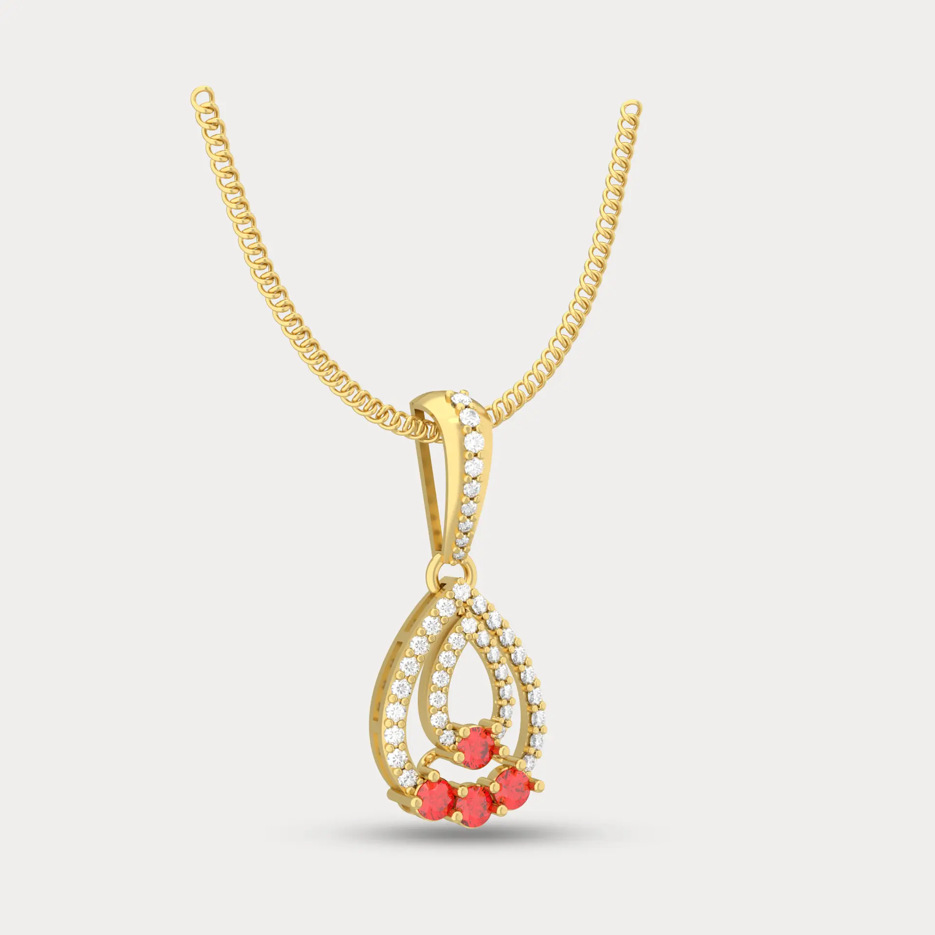 Luminious Tear Drop Pendant, alternate view