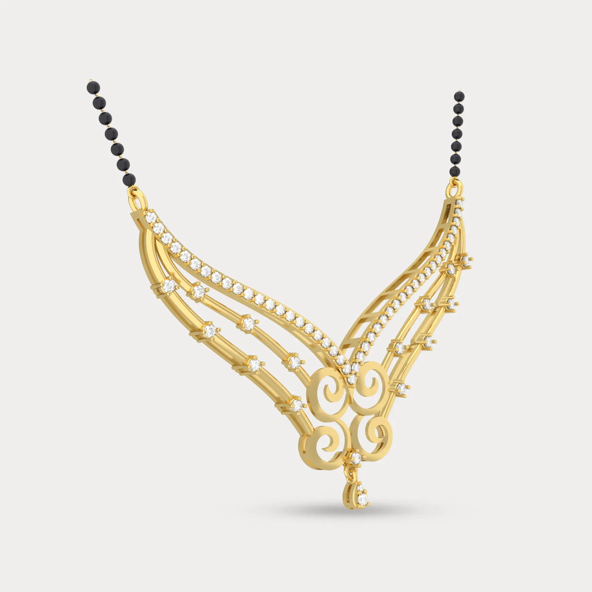 Sweetheart Diamond Mangalsutra, alternate view
