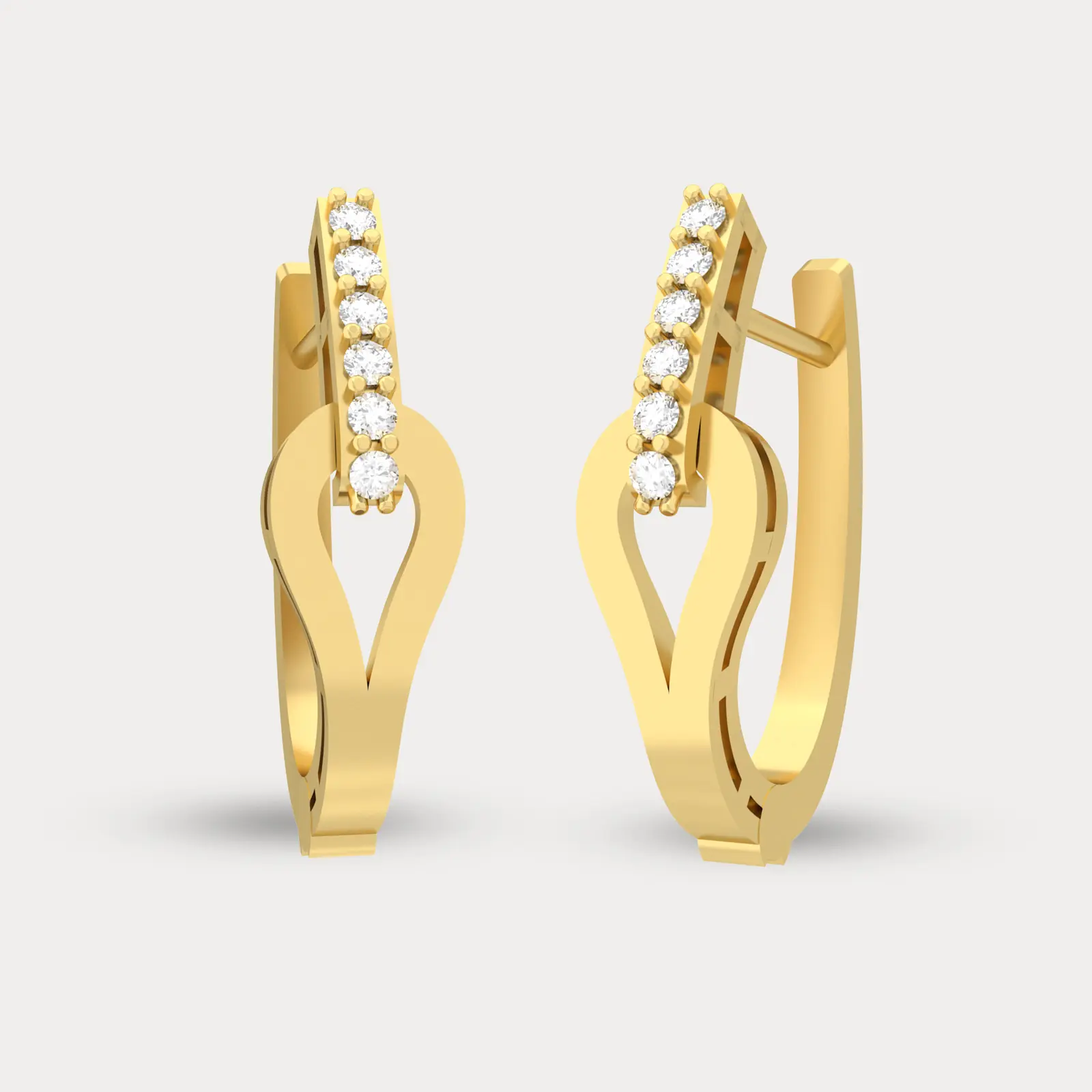 Fusion Beauty Diamond Hoop Earring