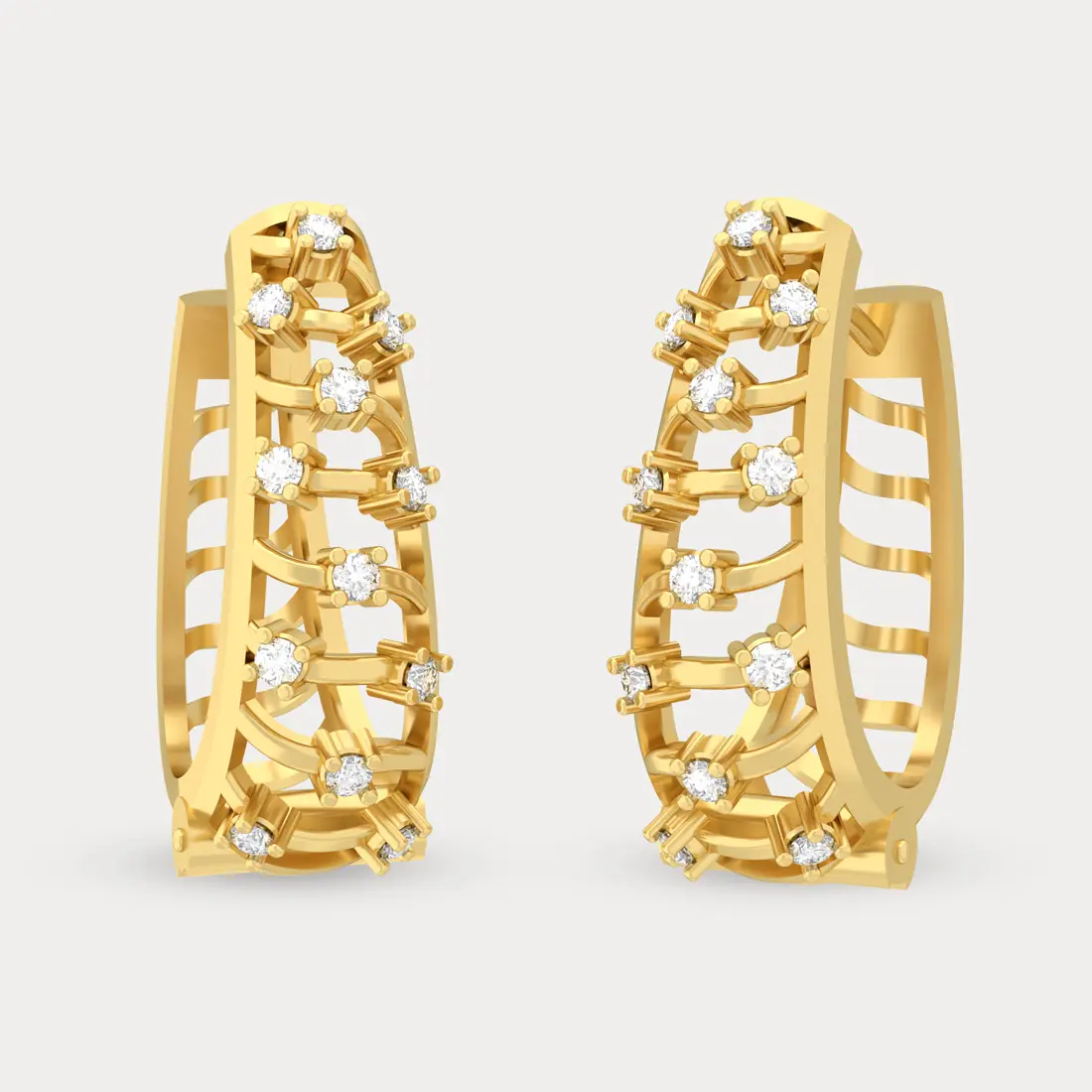 Finesse Diamond Hoop Earring