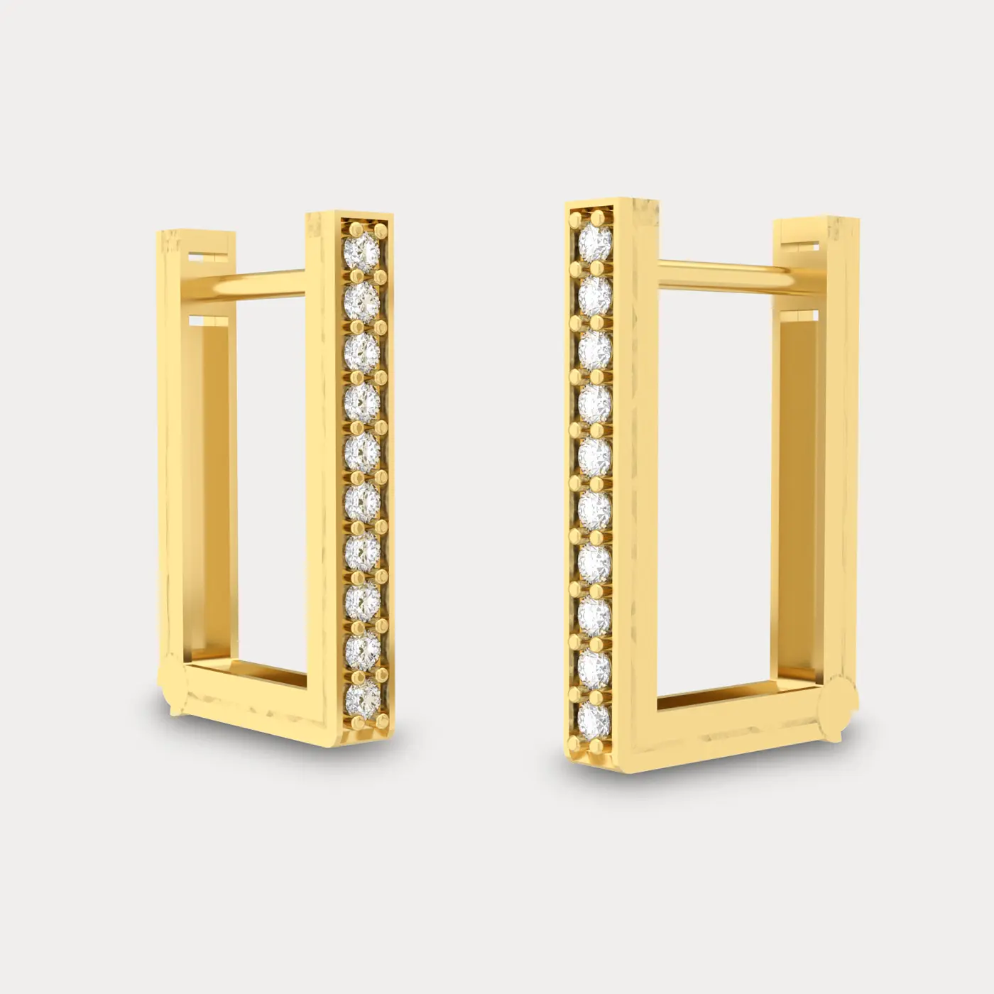 All Season Diamond Hoop Earring, alternate view