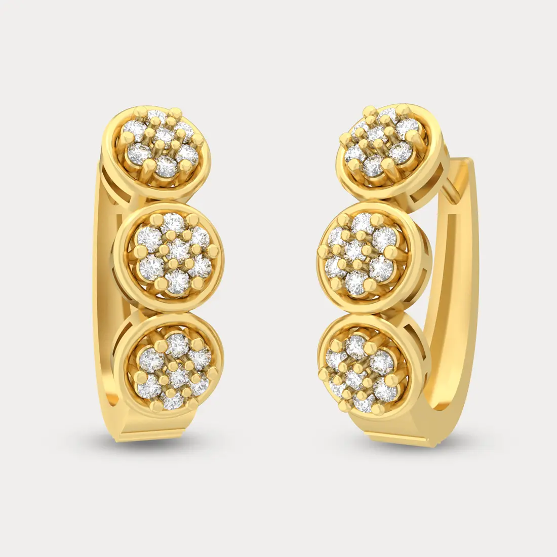 Blossomed Beauty Diamond Hoop Earring