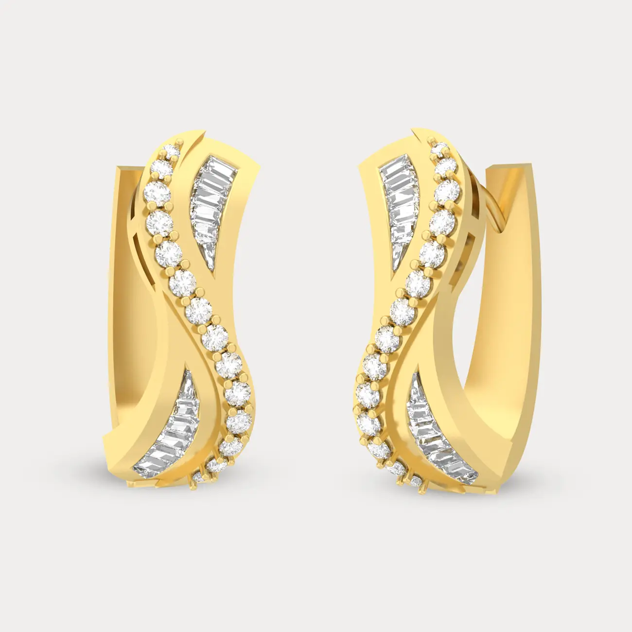 Shine on Diamond Hoop Earring