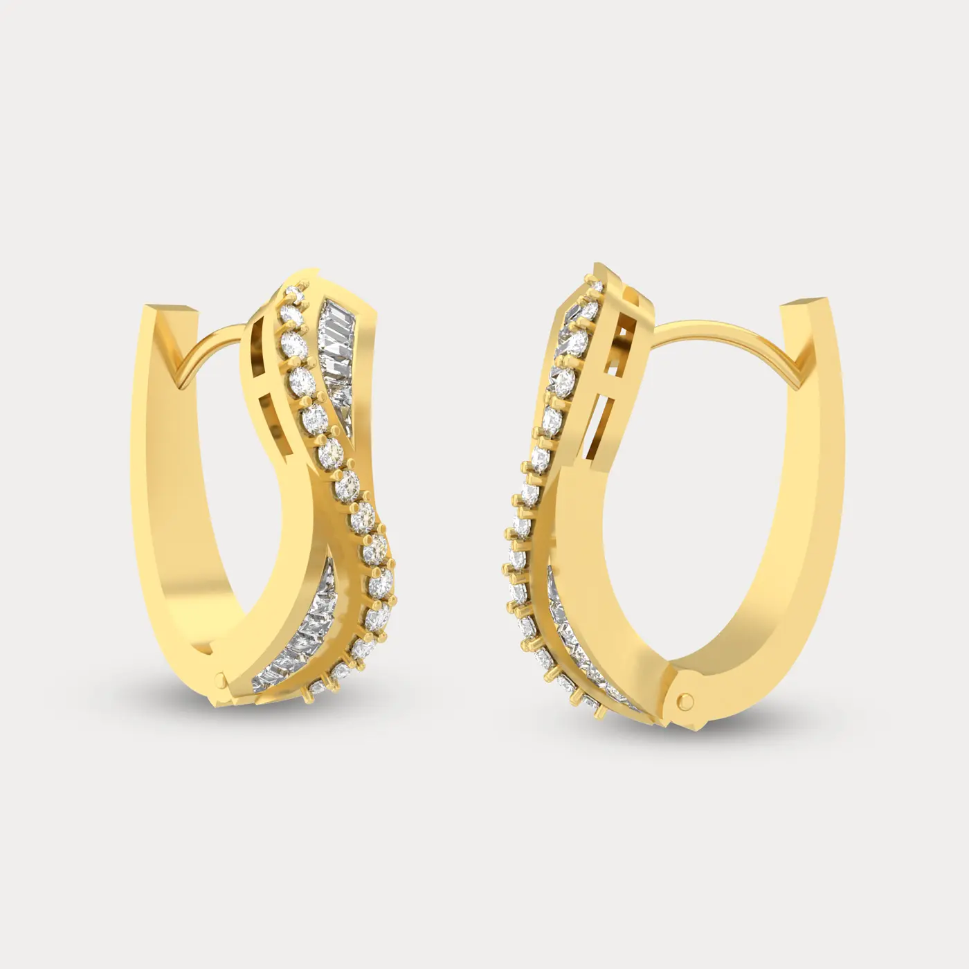 Shine on Diamond Hoop Earring, alternate view