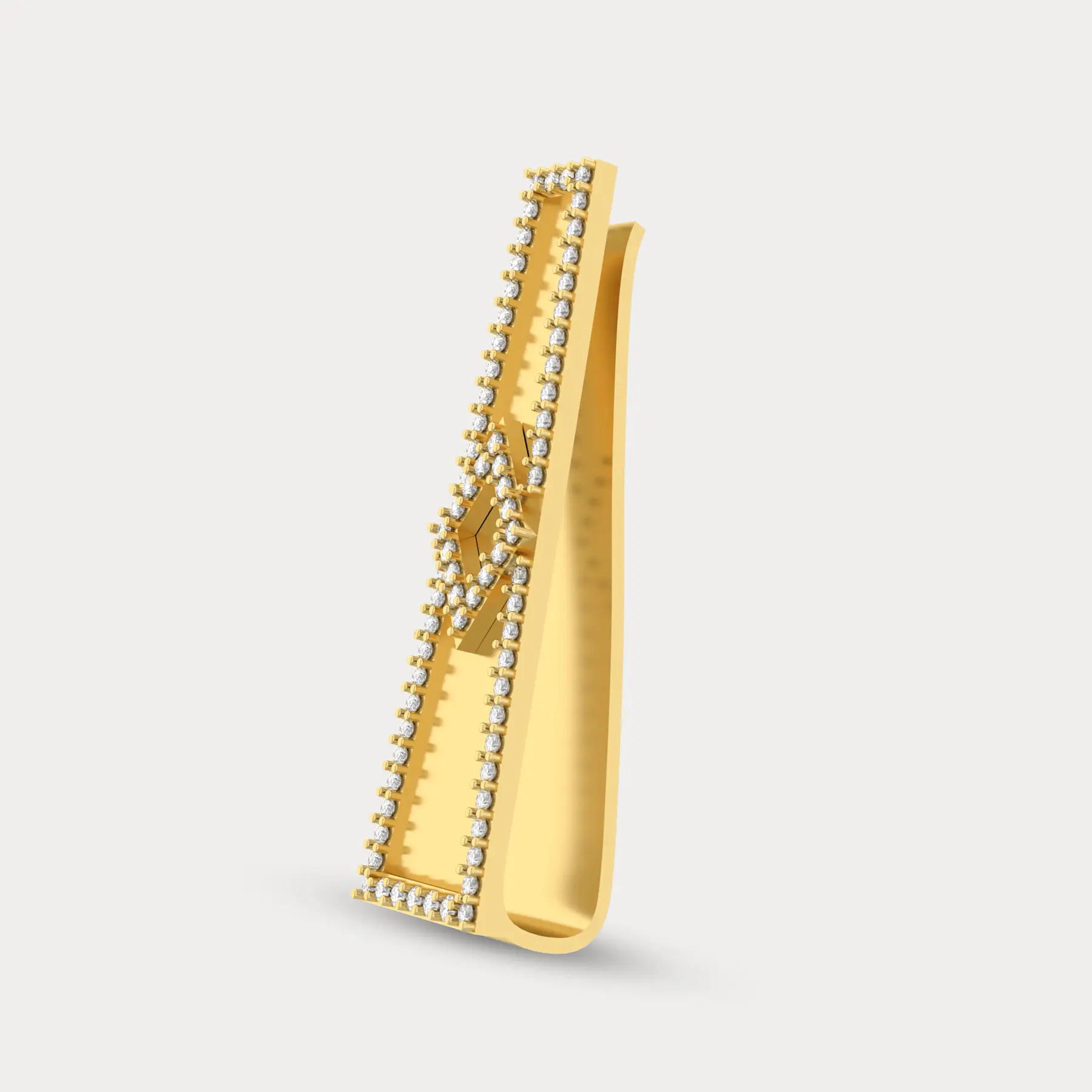 Luxe Touch Diamond Tie Pin, alternate view