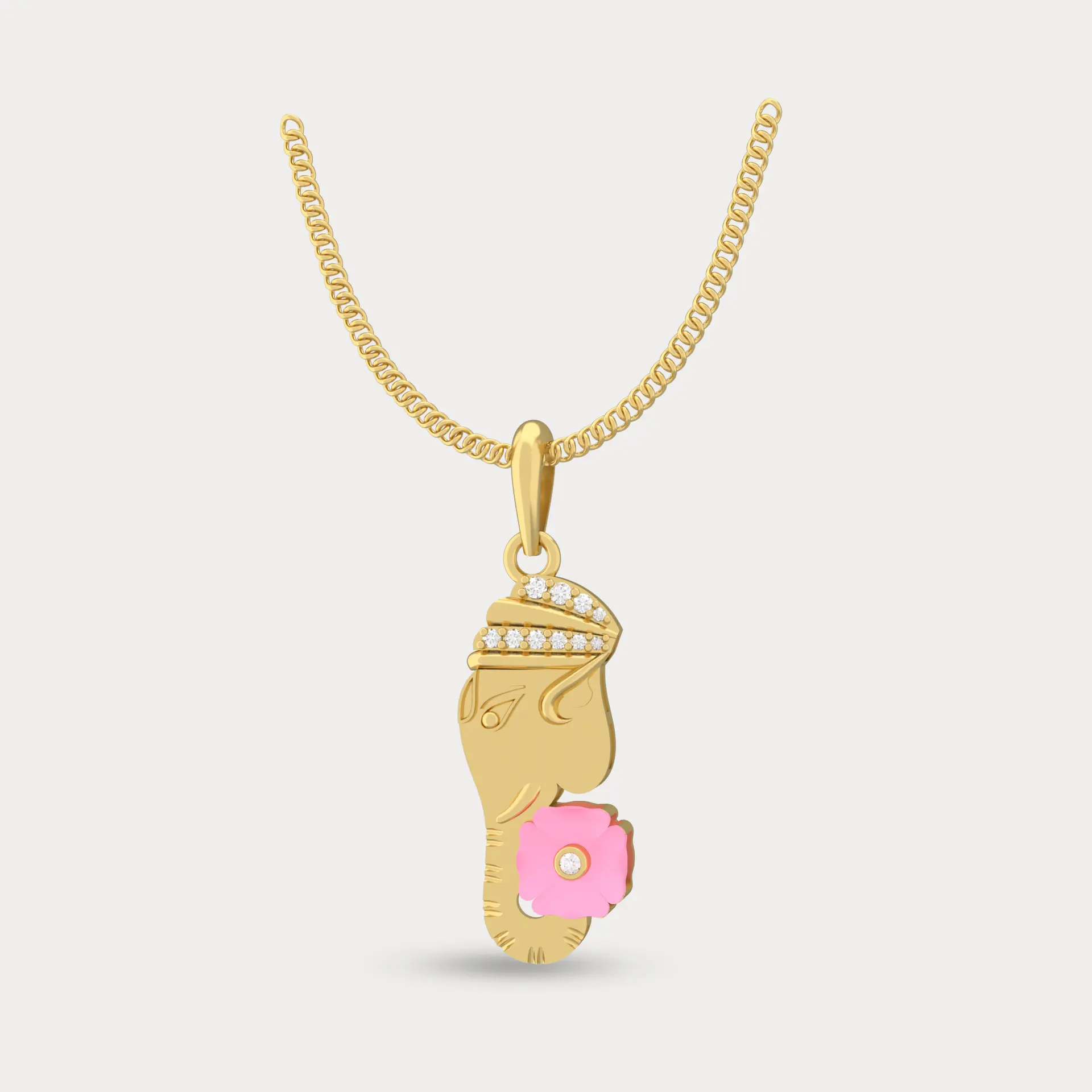 Ganesha Diamond Pendant