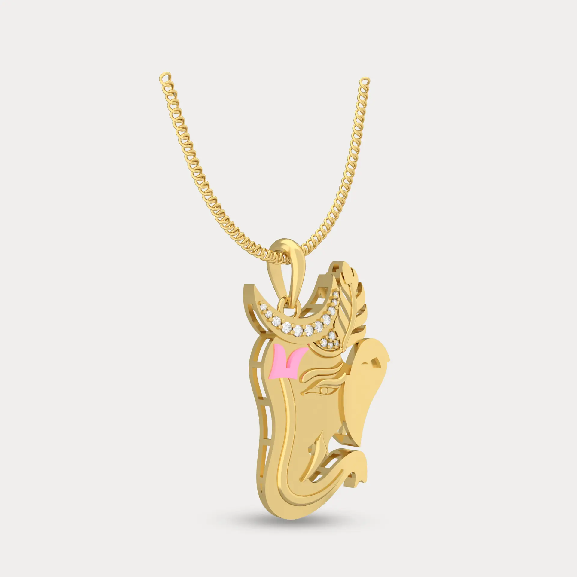 Vignaharta Diamond Pendant, alternate view