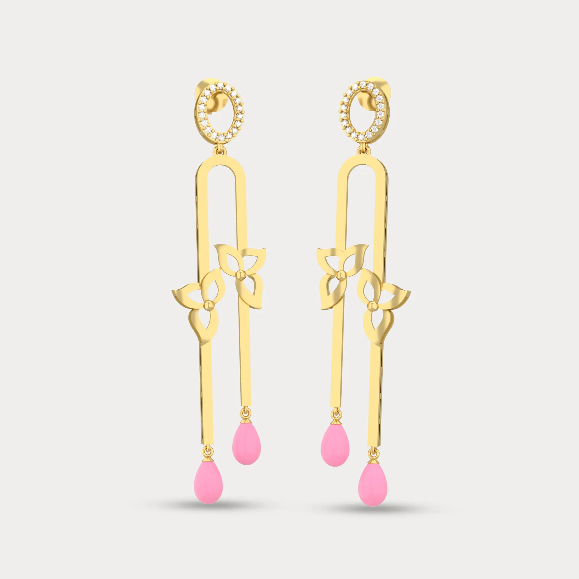 Ornament Diamond Earring