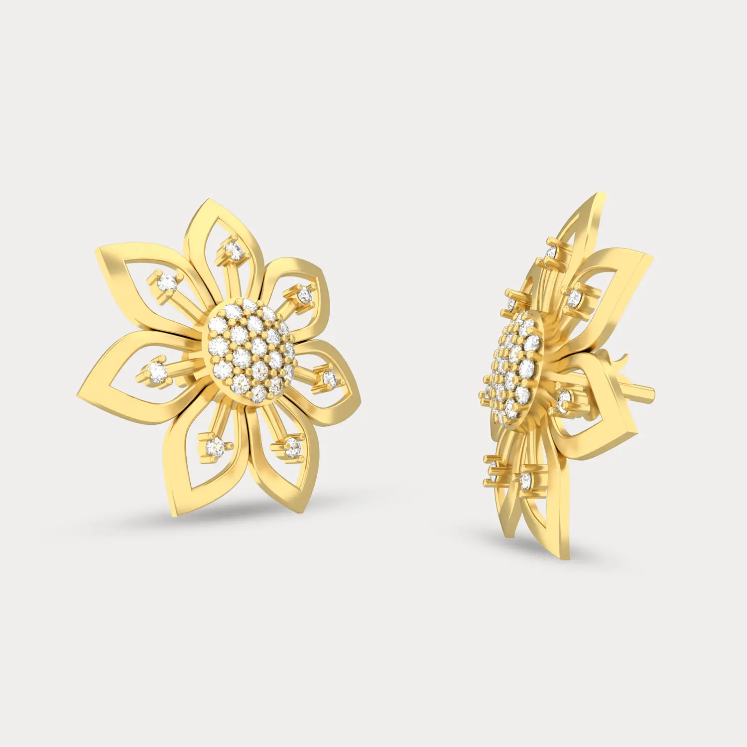 Gliterring Petal Stud Earring, alternate view