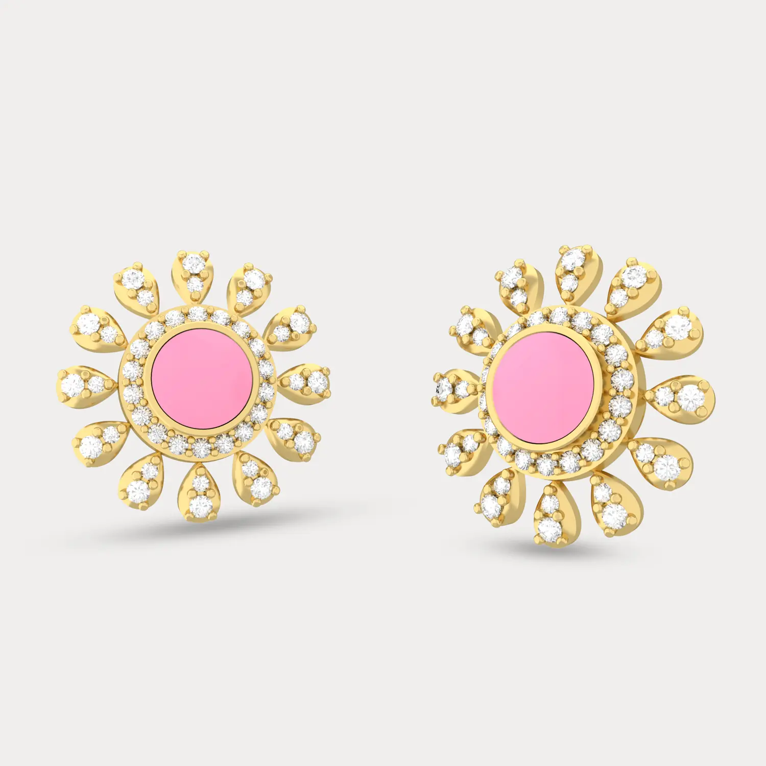 Ornate Floral Stud Earring