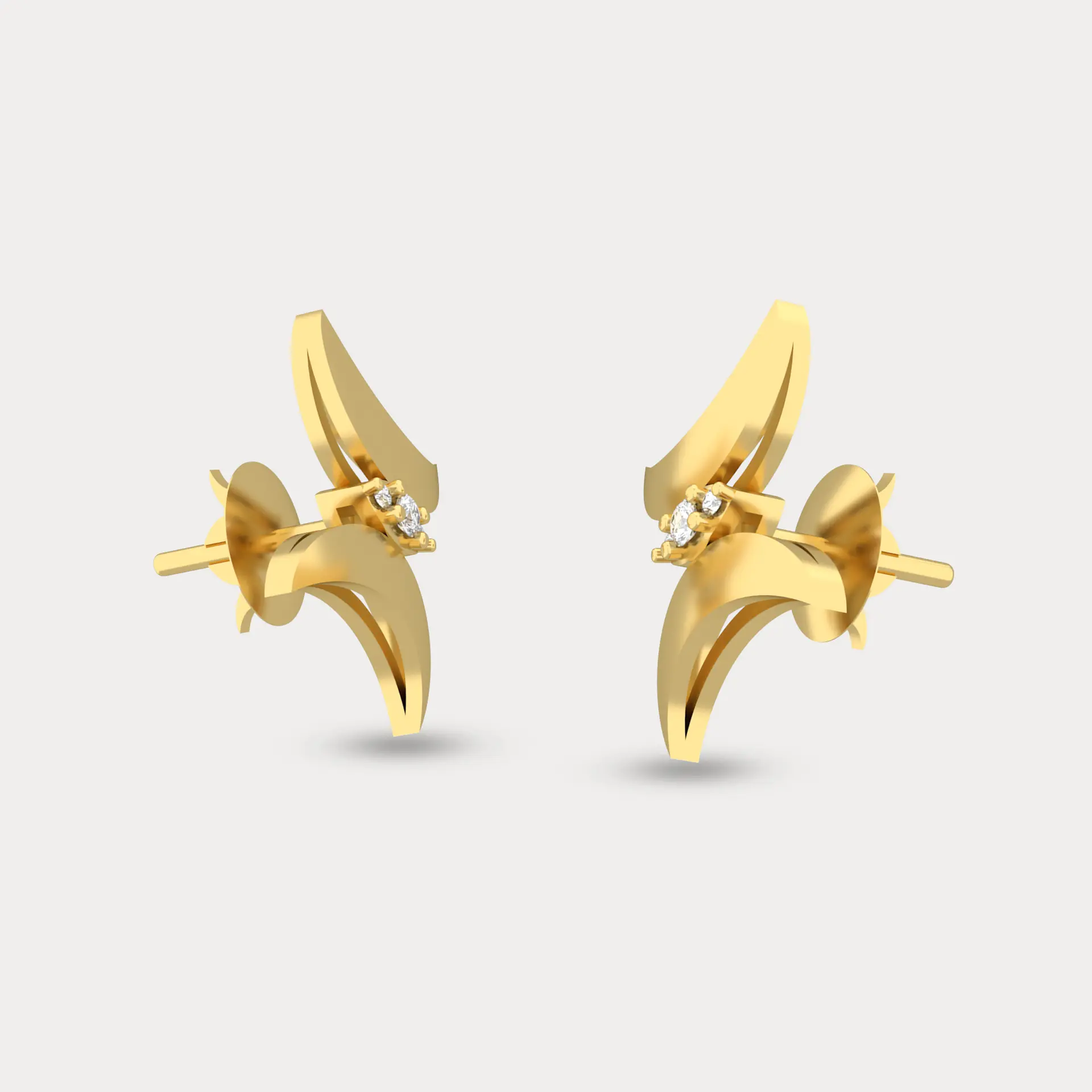 Moon Diamond Earring, alternate view