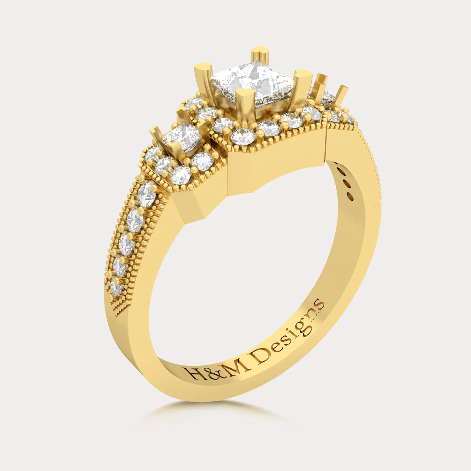 Queen Solitaire Beautiful Ring., alternate view