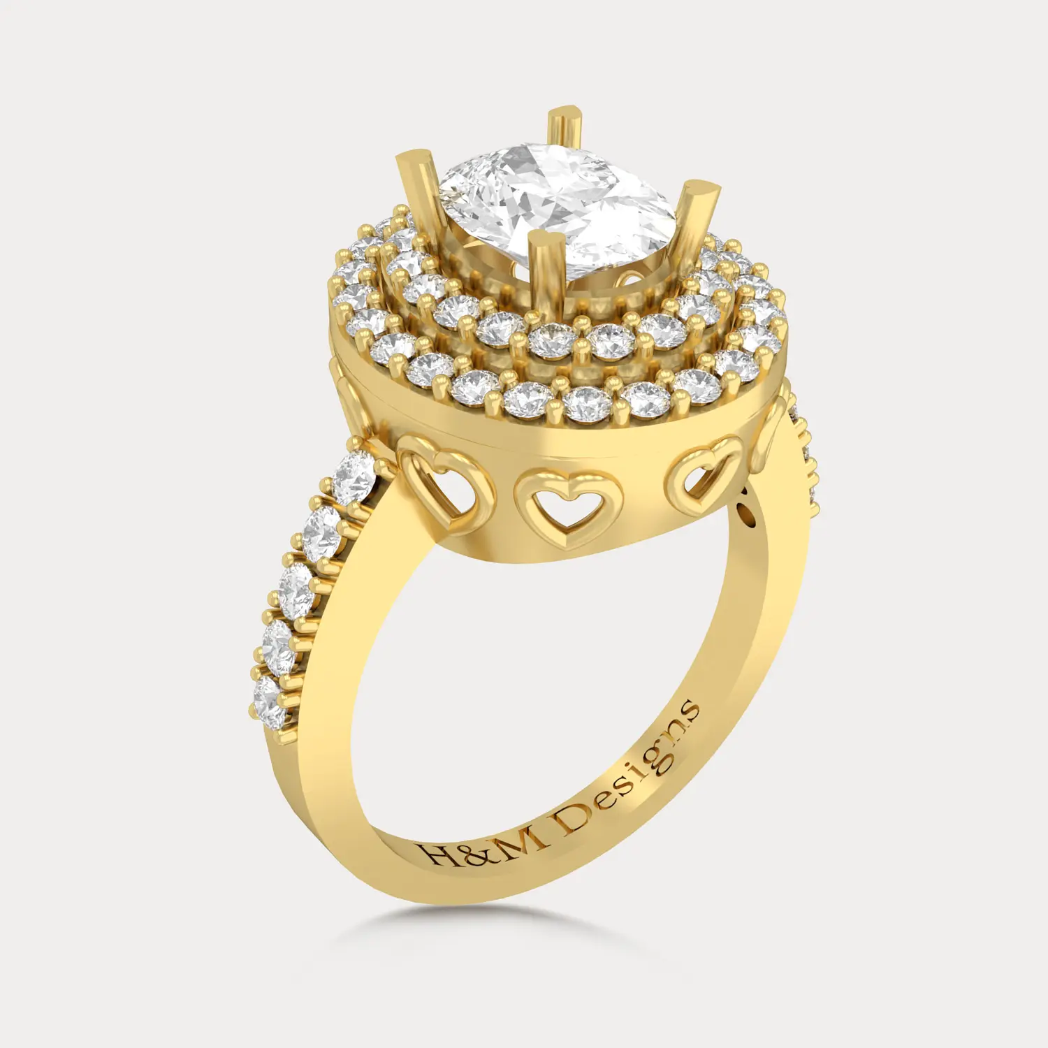 White Oval Accent Ring, alternate view