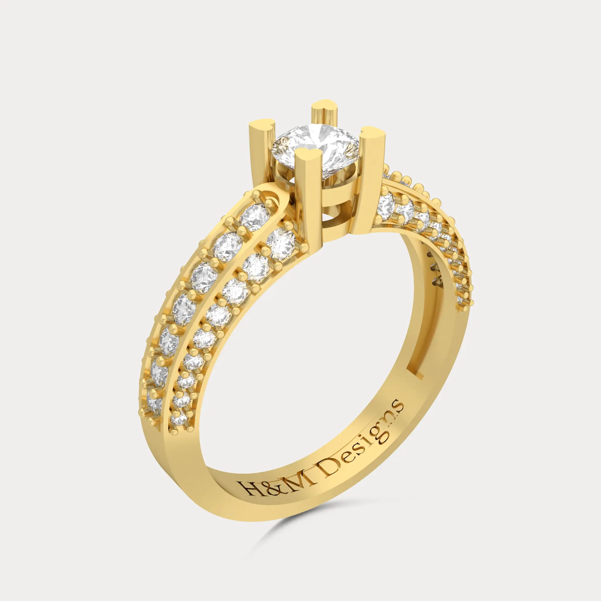 Divine Round Cut Ring, alternate view