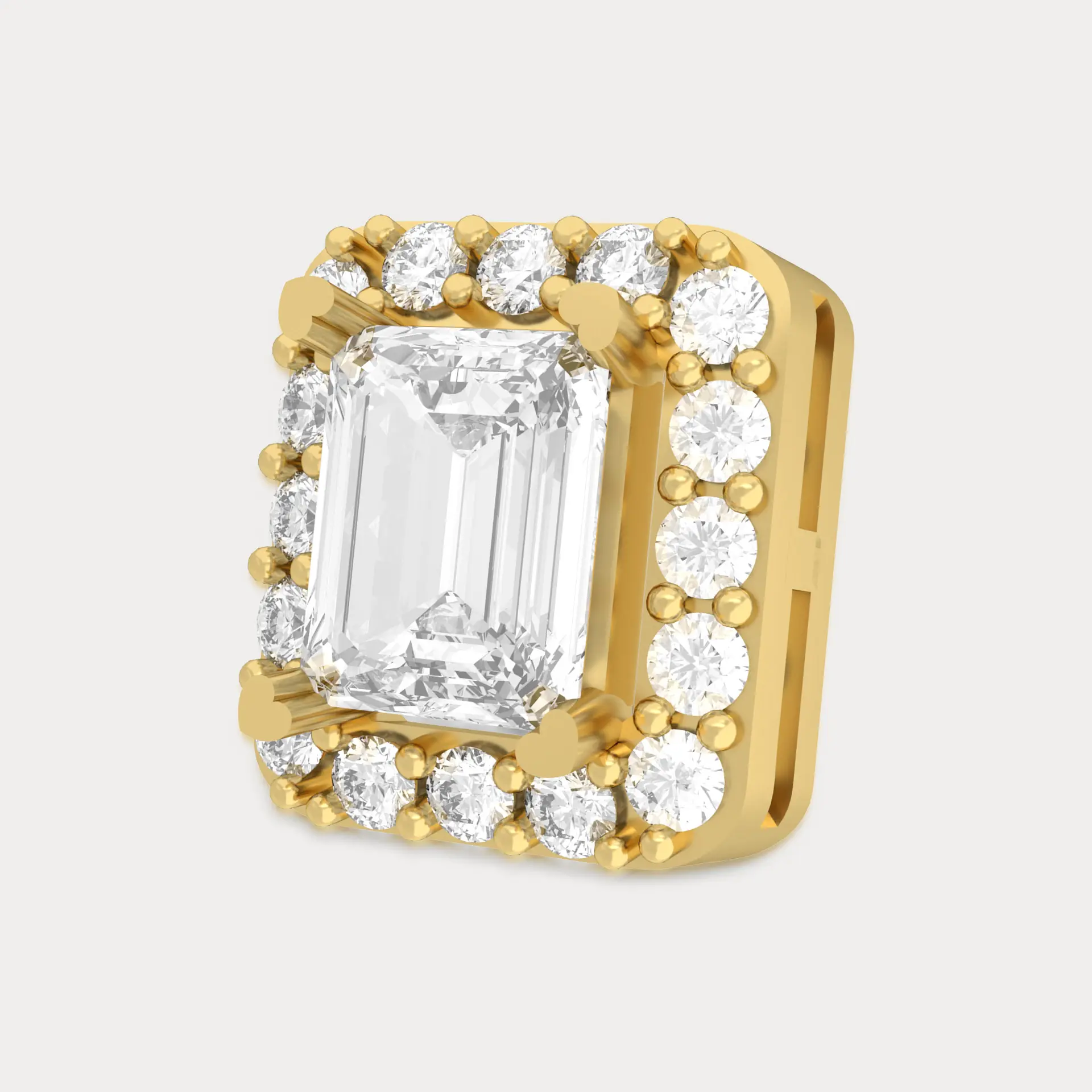 Halo Square Earring