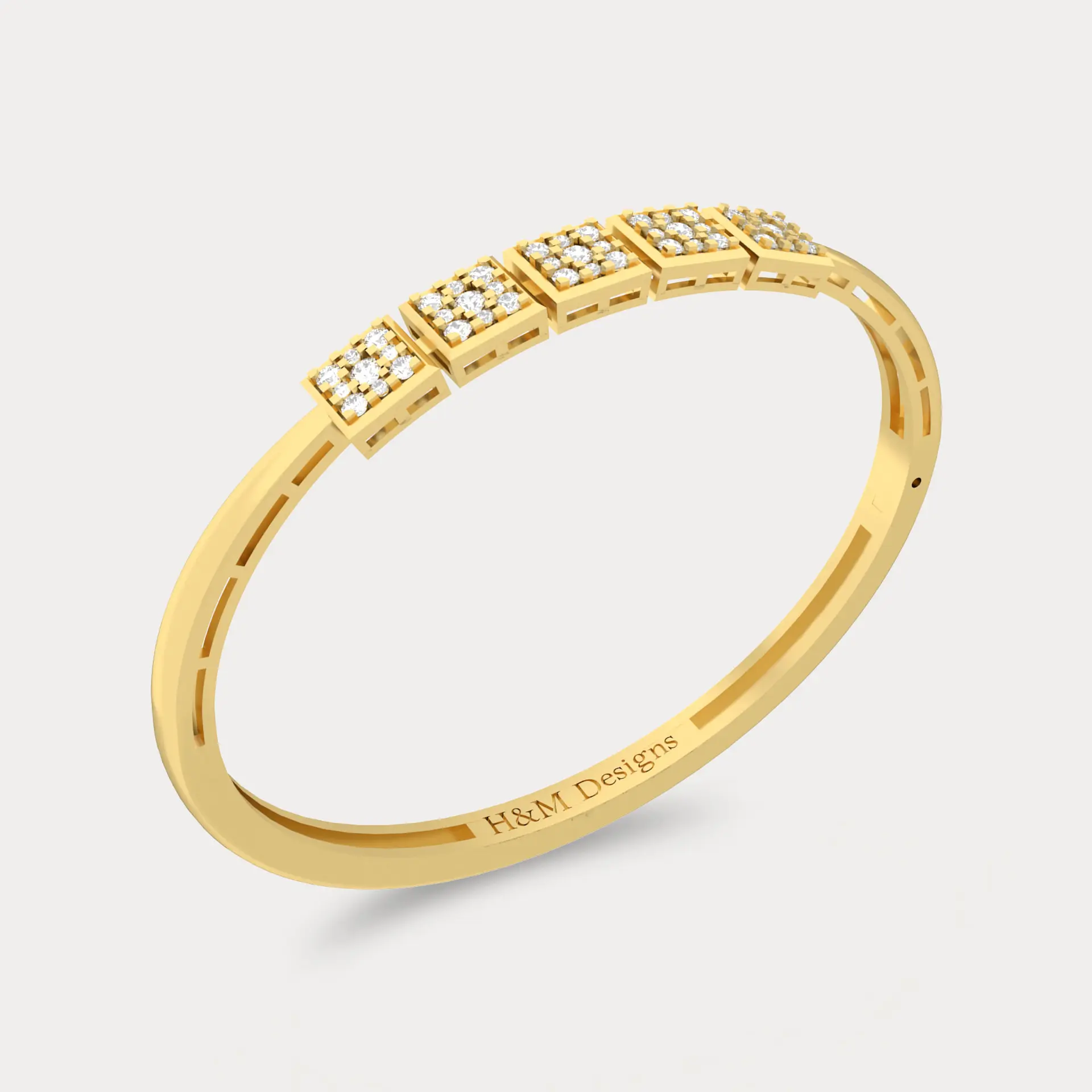Cubes Oval Bracelet, alternate view