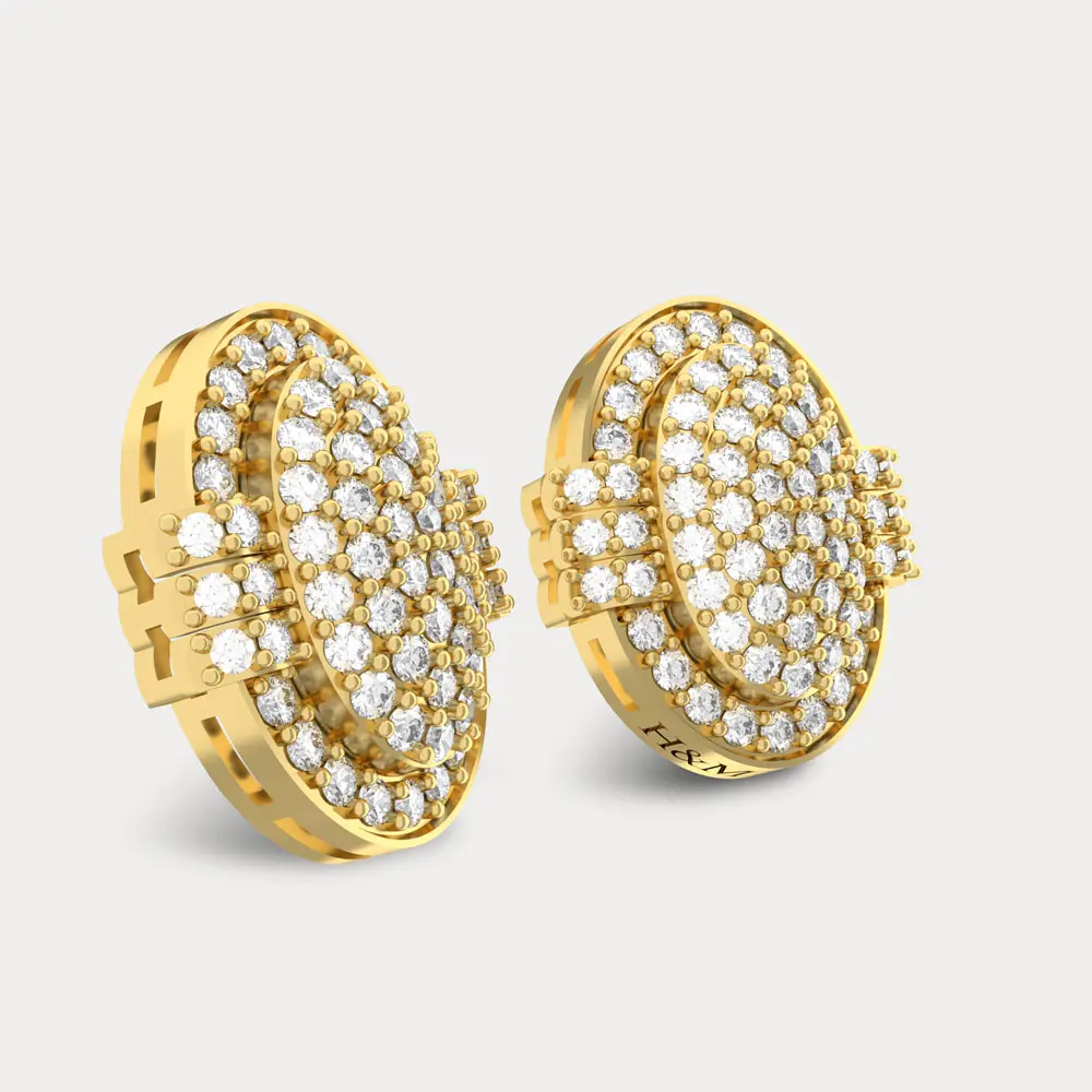 Stardust Oval Stud Earring, alternate view