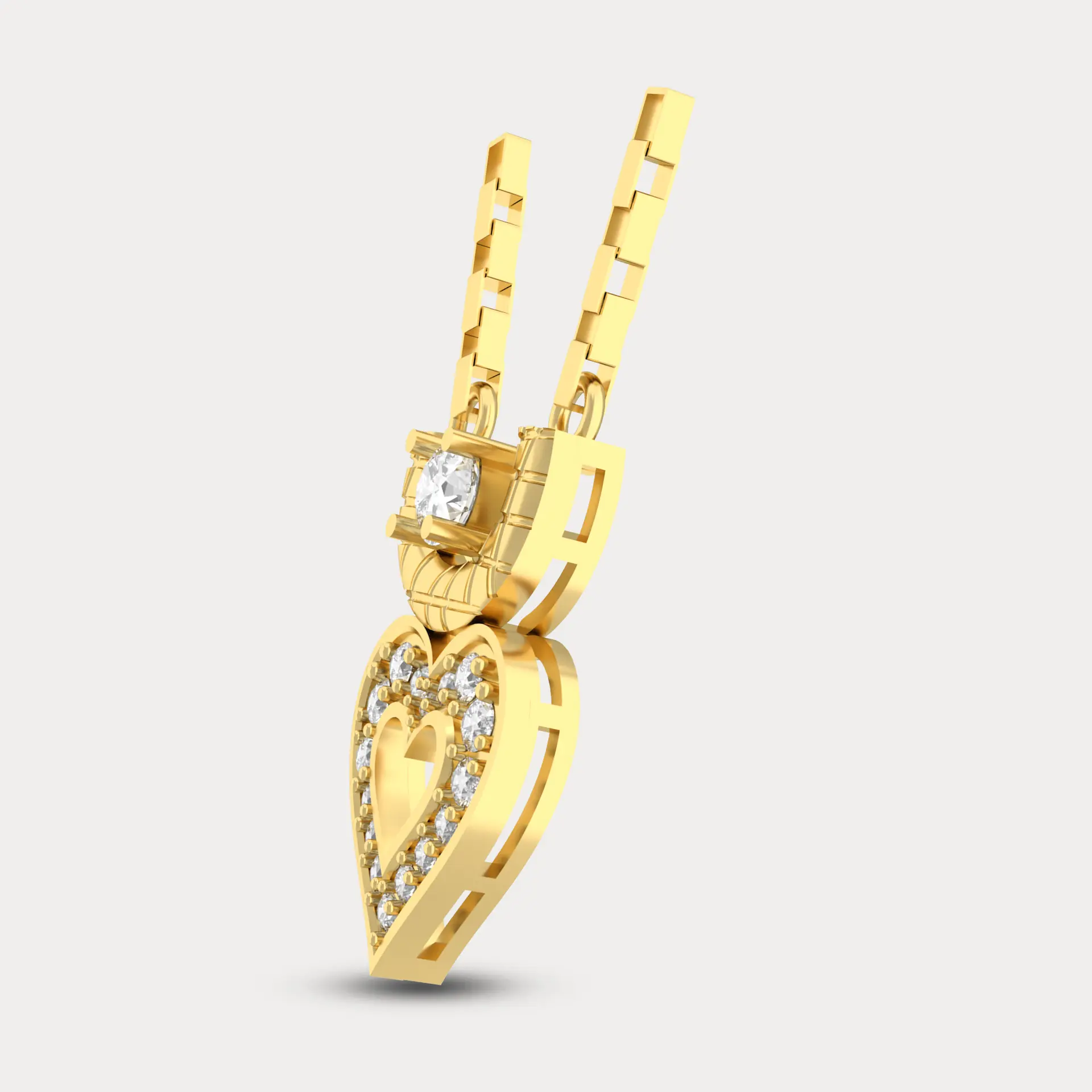Classic  Heart Pendant, alternate view
