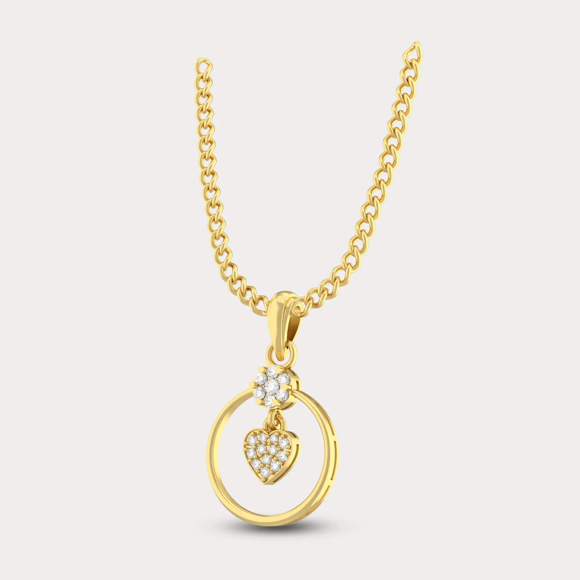 Heart Circular Pendant