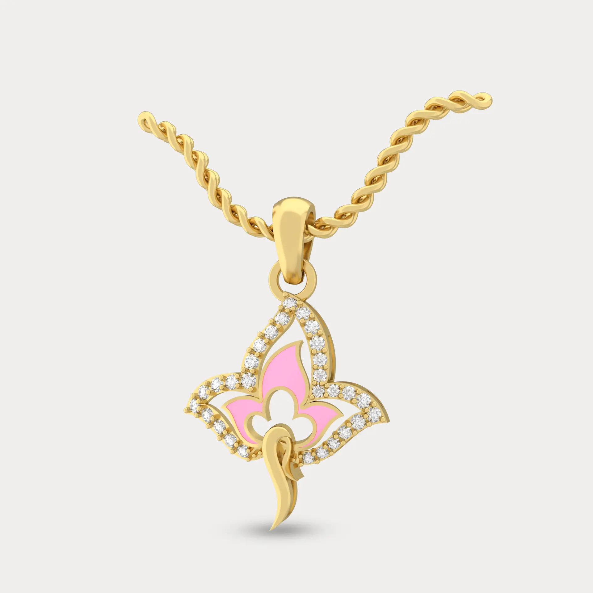 Petal Cascade Diamond Pendant