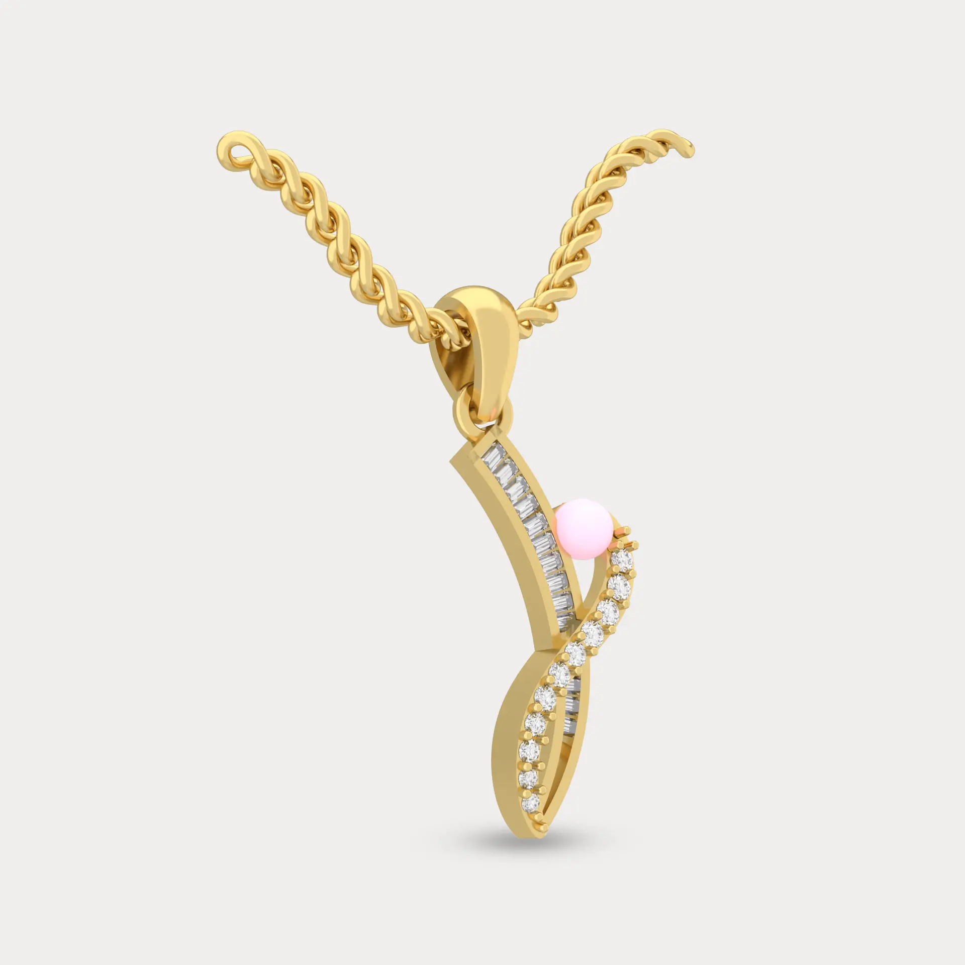 Wavy String Pendant, alternate view