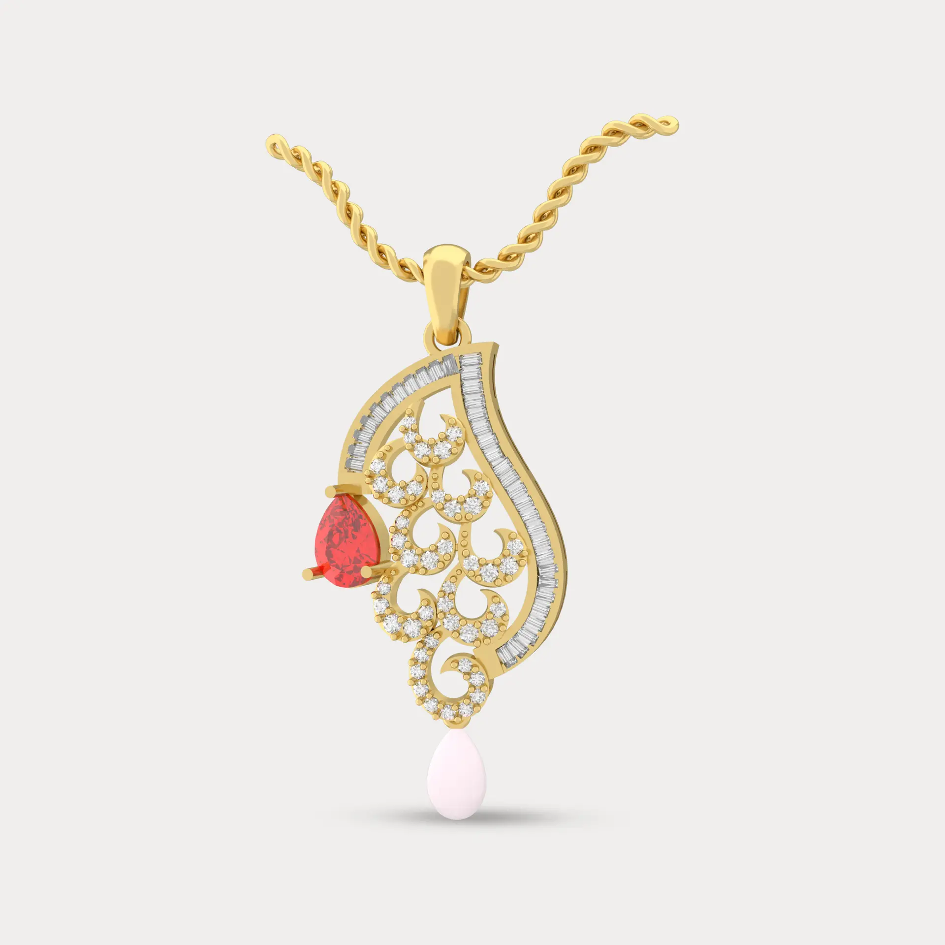 Red Stone Designer Pendant