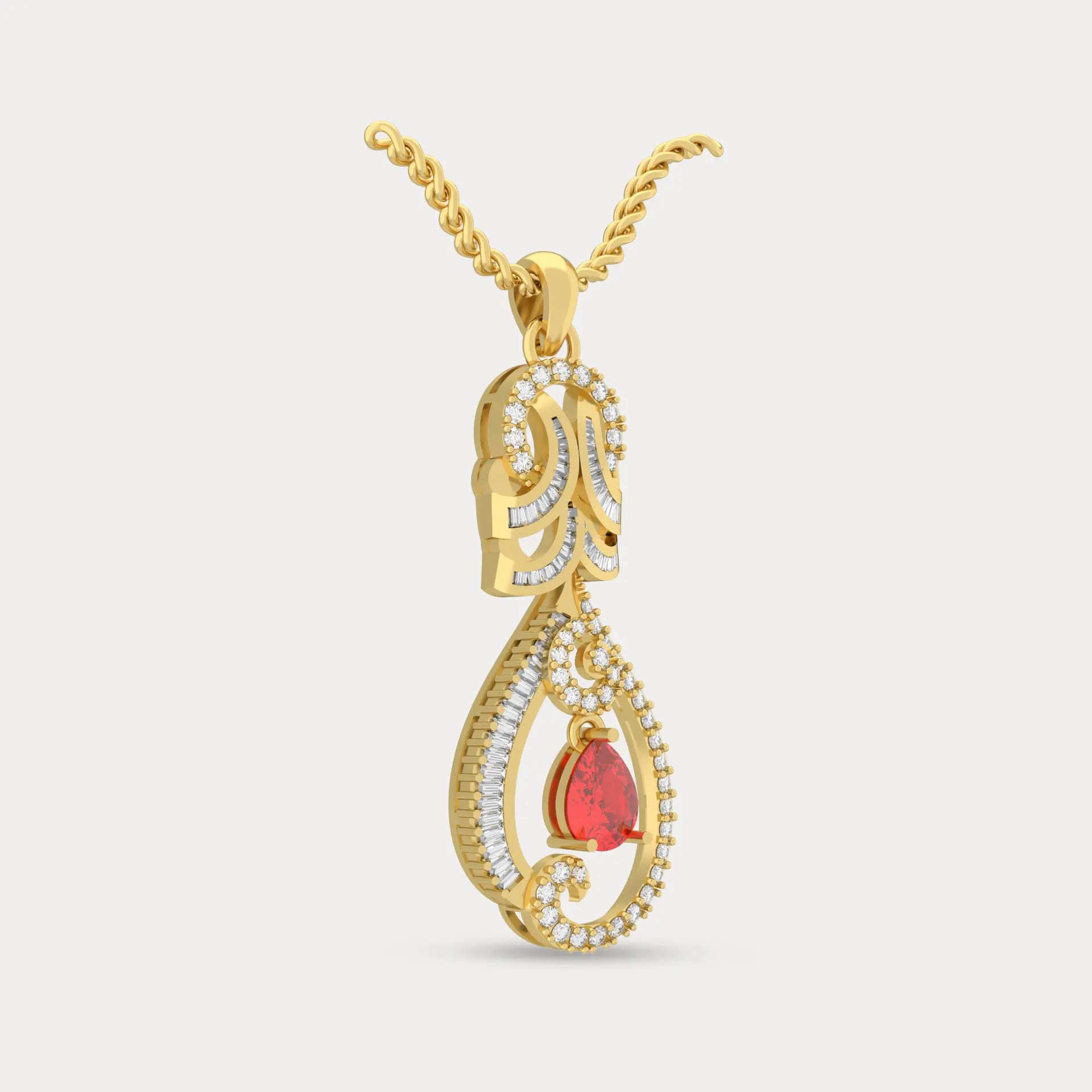 Maitri Diamond Pendant, alternate view