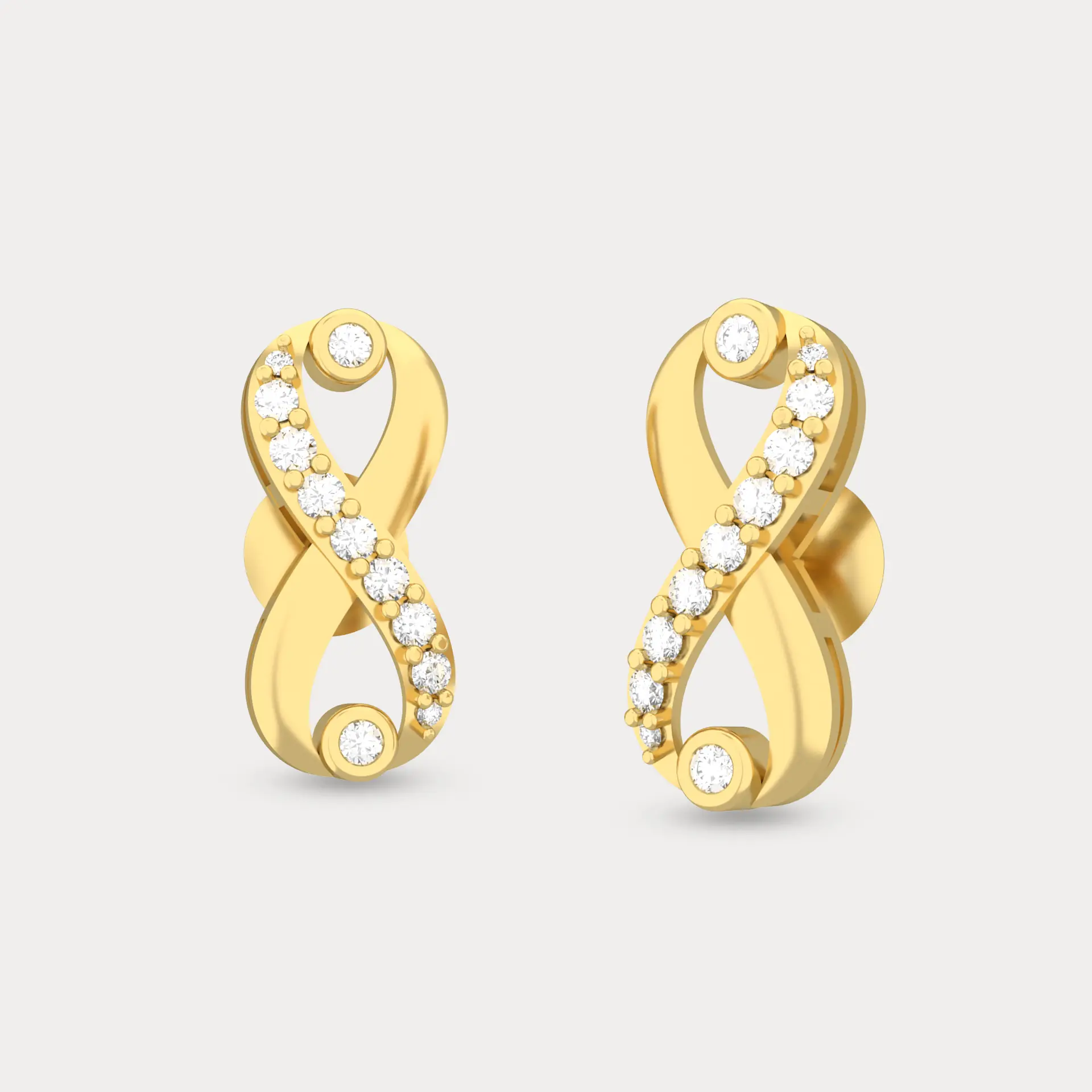 Fancy Infinity Stud Earring 